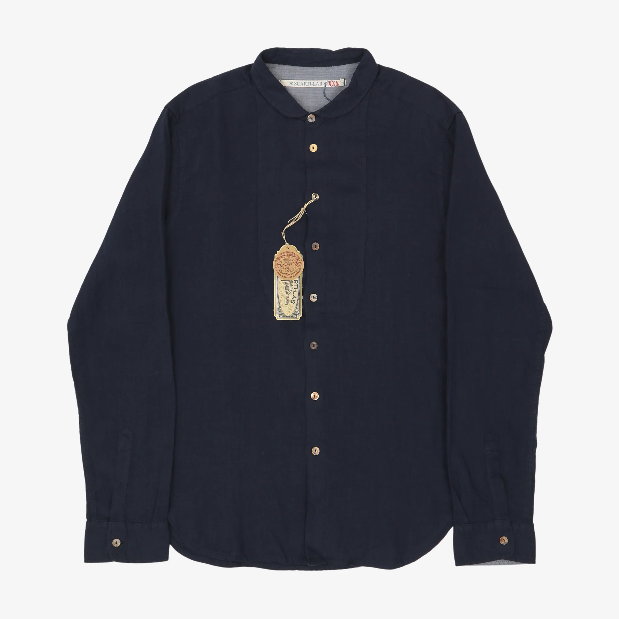 337 Linen Round Collar Shirt