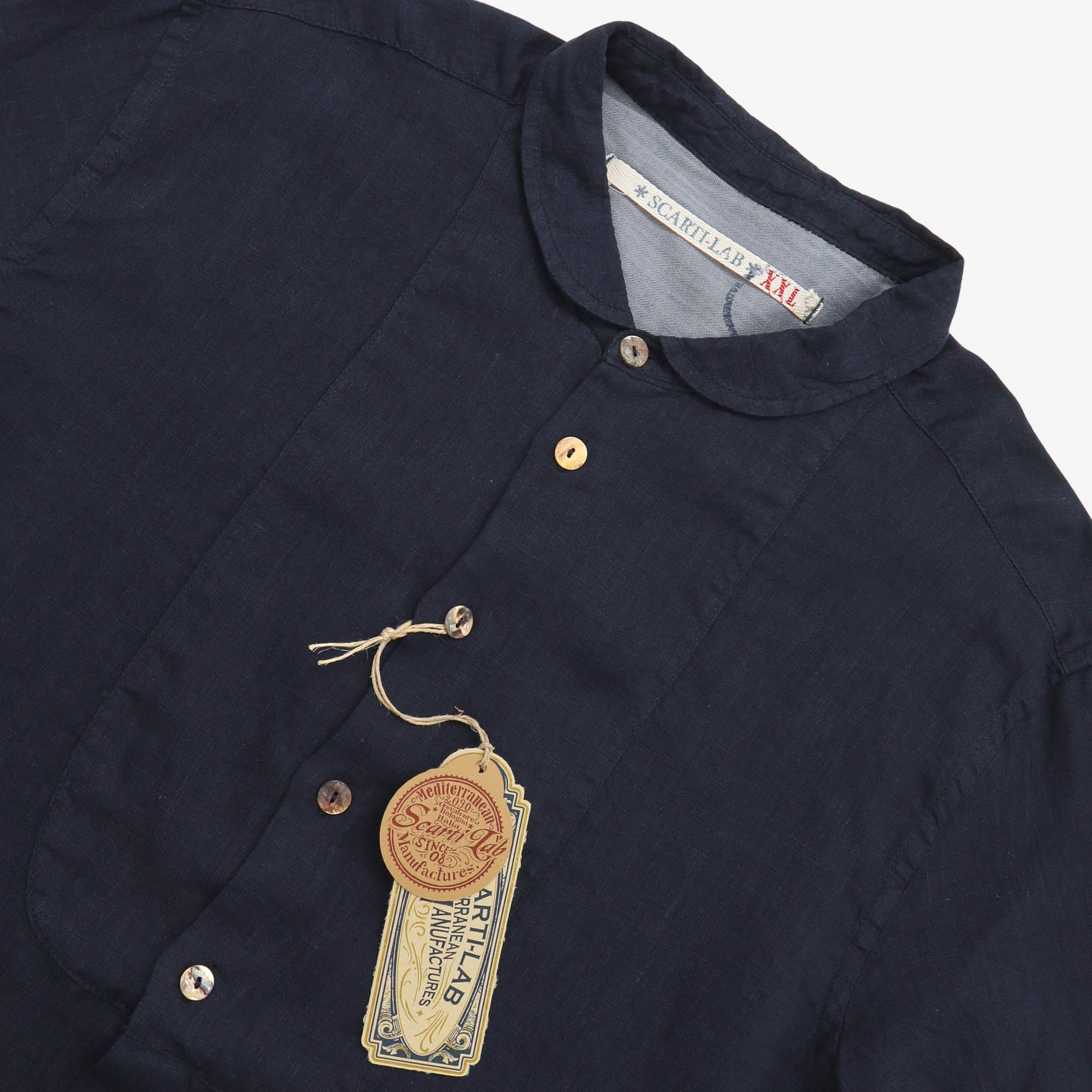 337 Linen Round Collar Shirt - Image 3