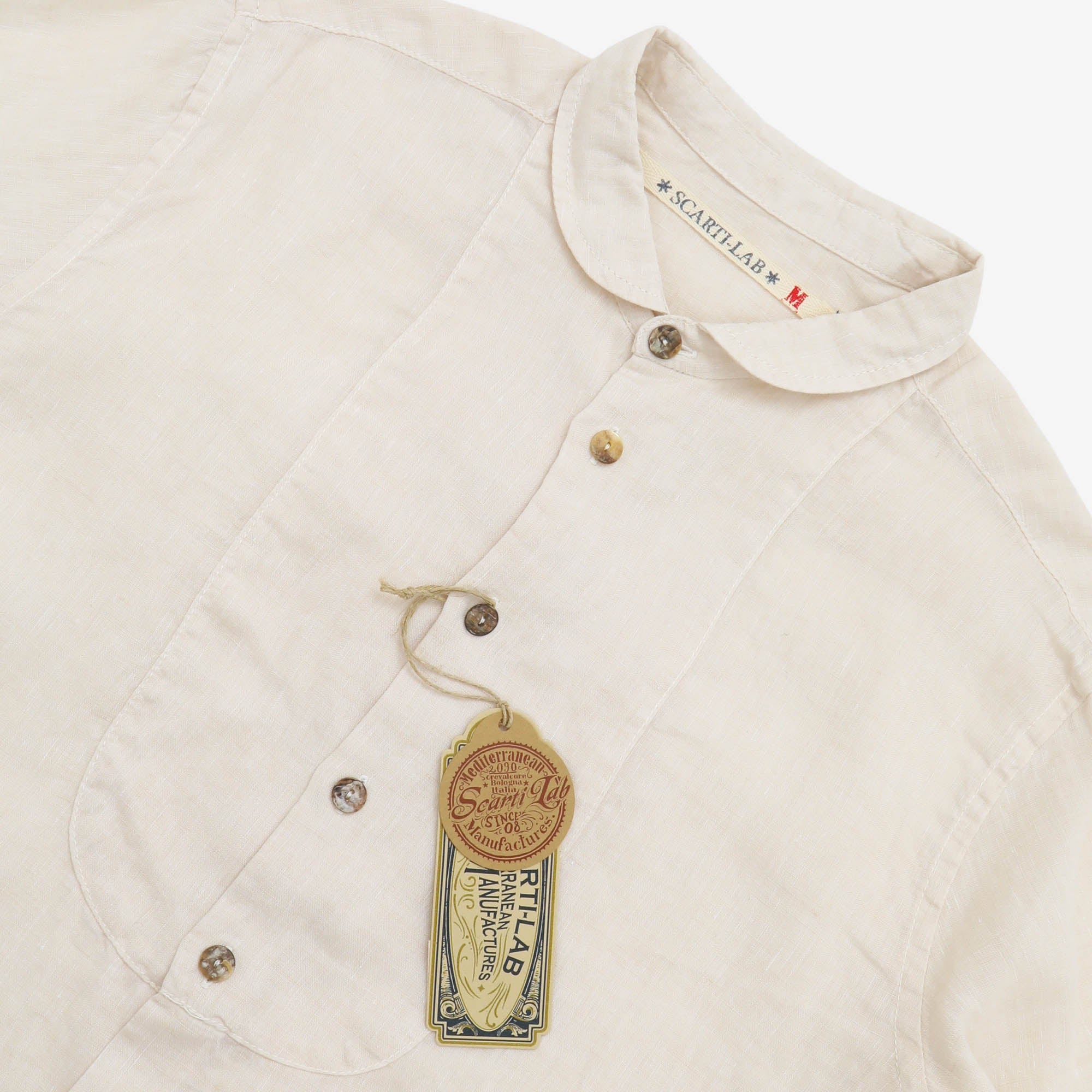 337 Linen Round Collar Shirt - Image 3