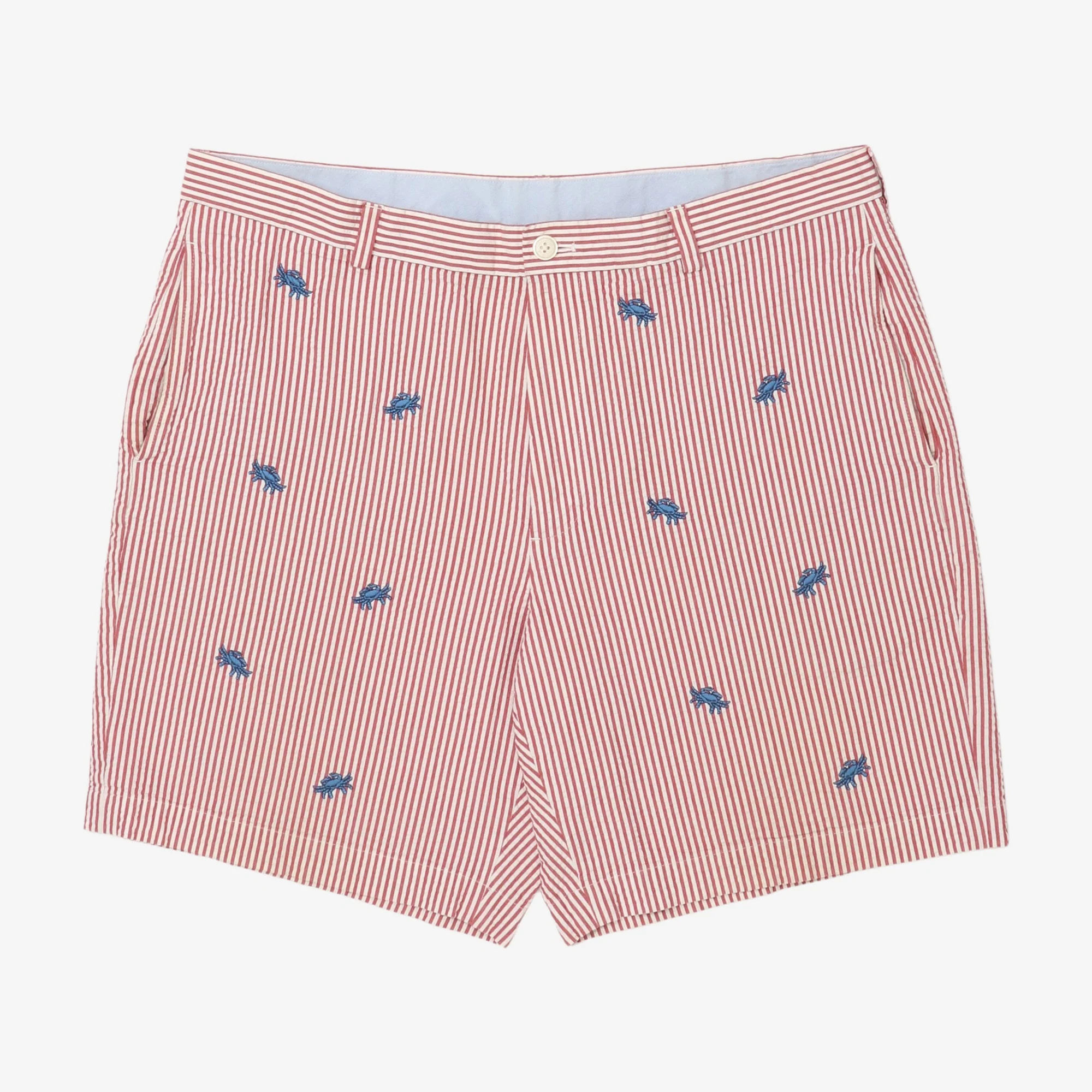 346 Embroidered Seersucker Shorts (40W)