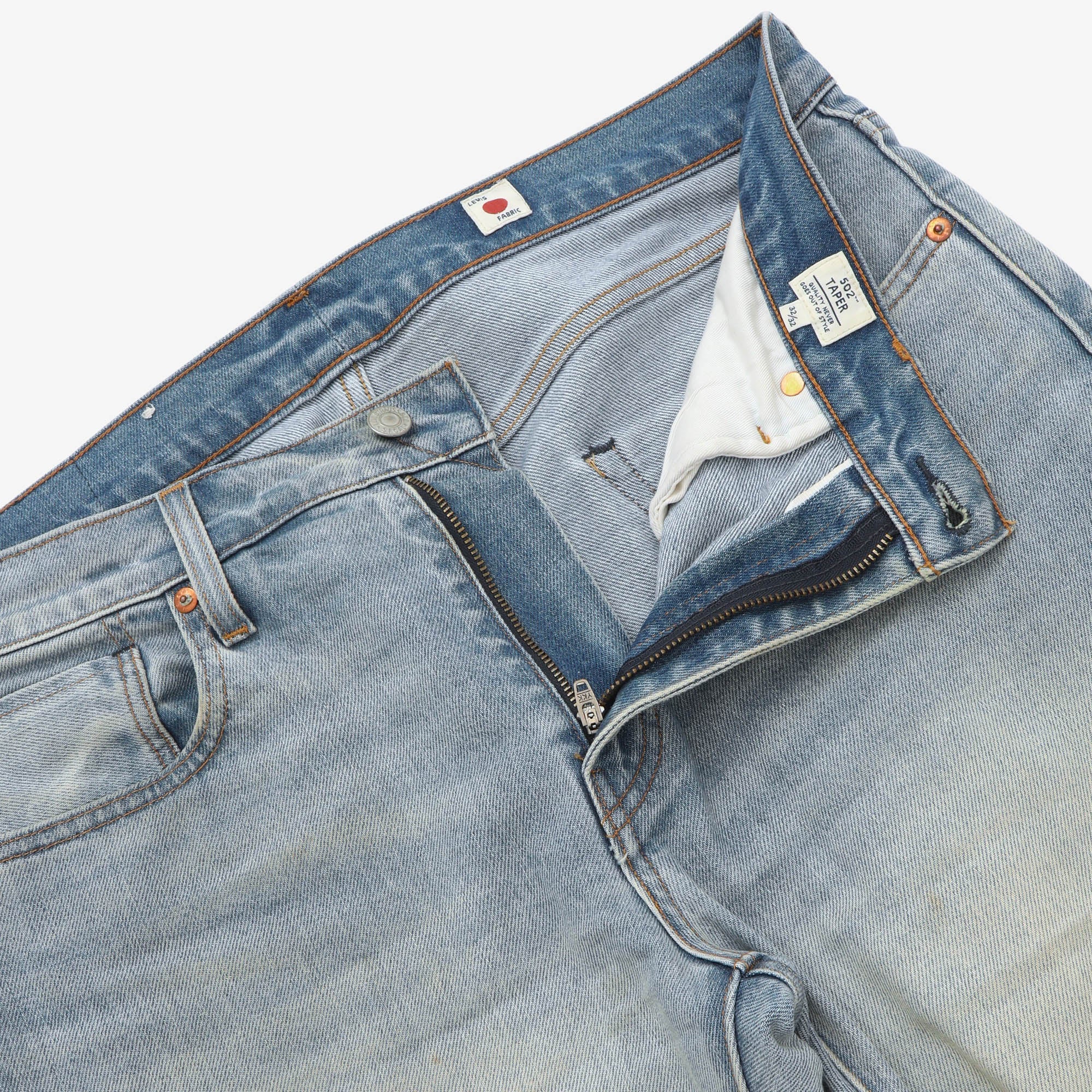 Blue Tab 502 Tapered Selvedge Denim (35W X 30L) - Image 3