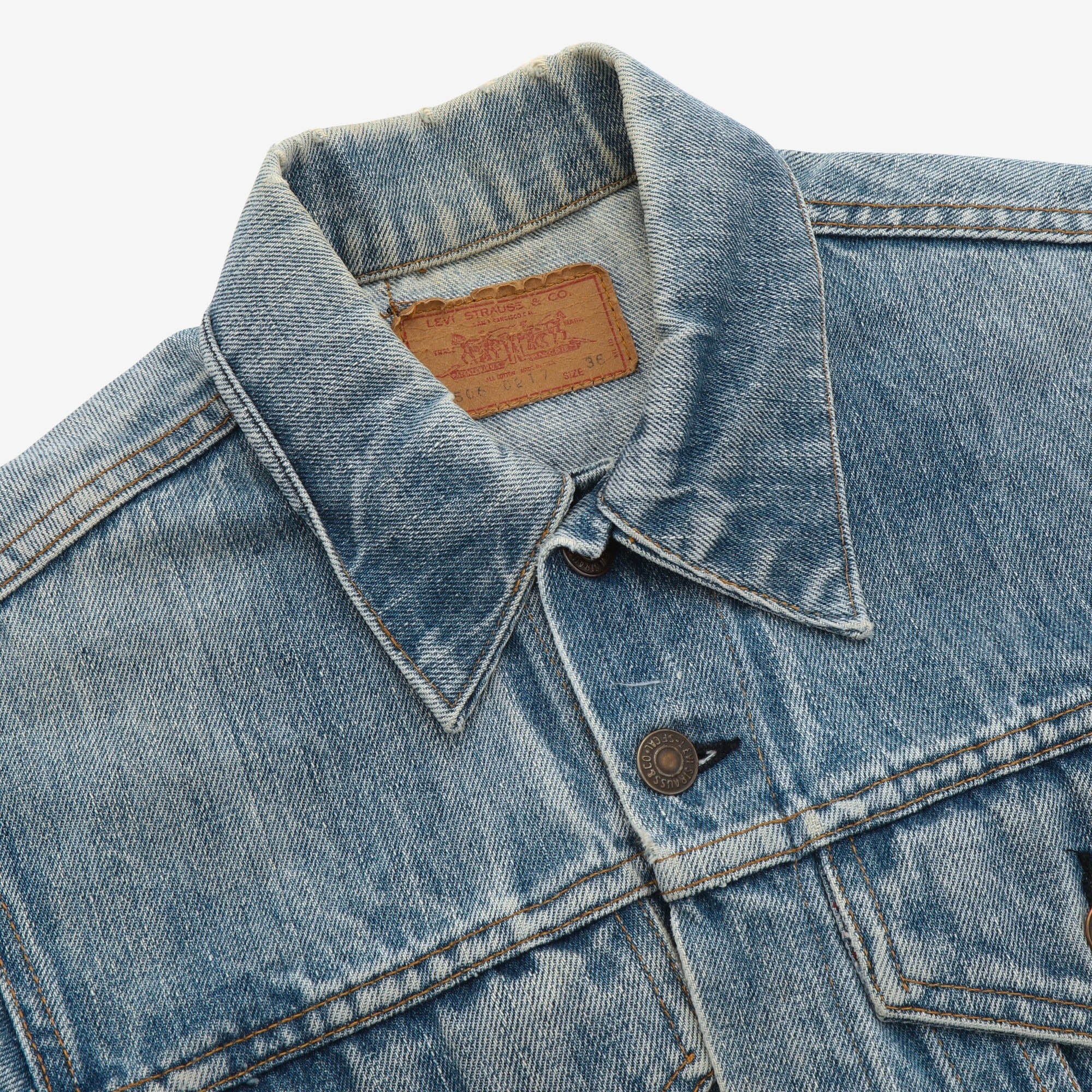 Vintage Denim Trucker Jacket - Image 3