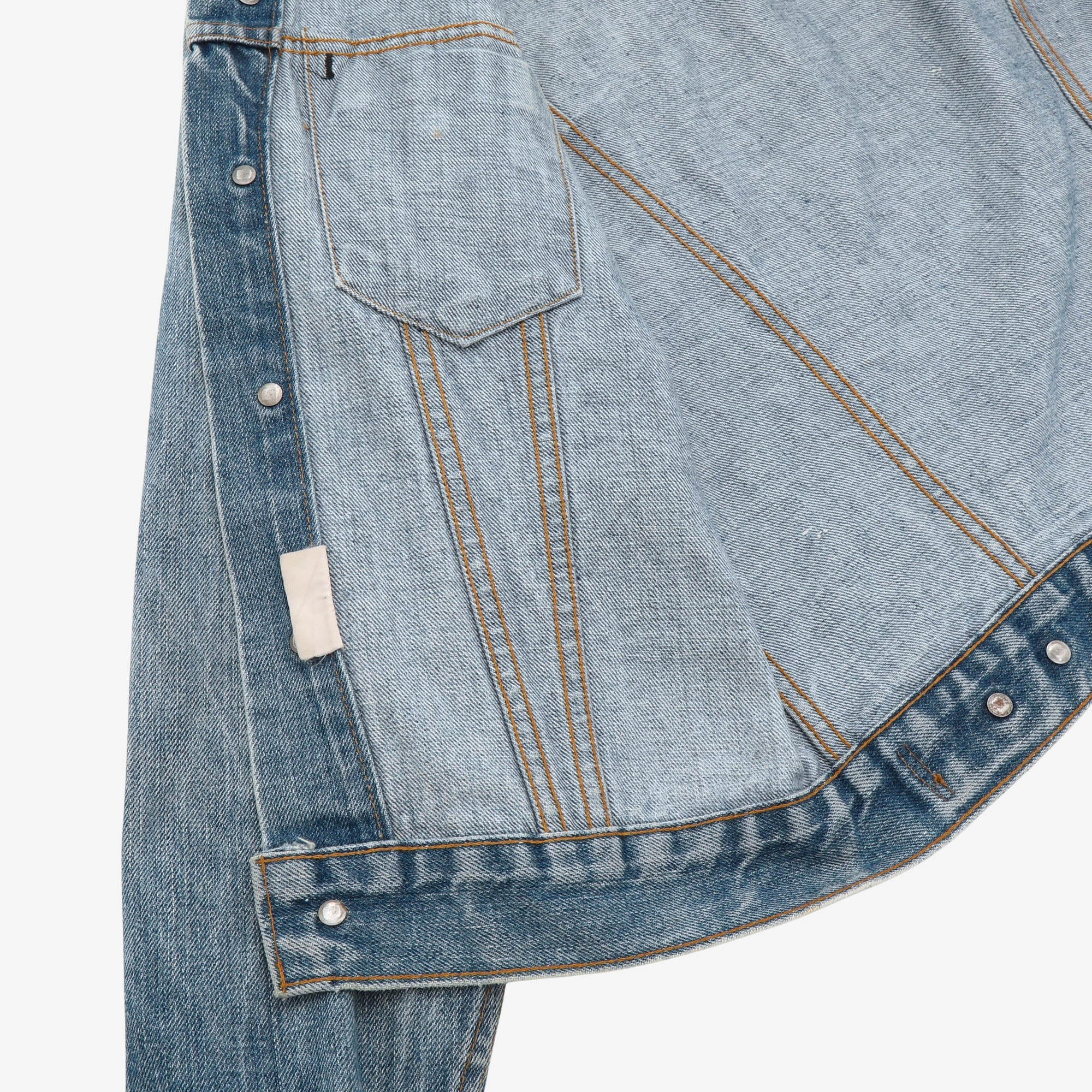 Vintage Denim Trucker Jacket - Image 4