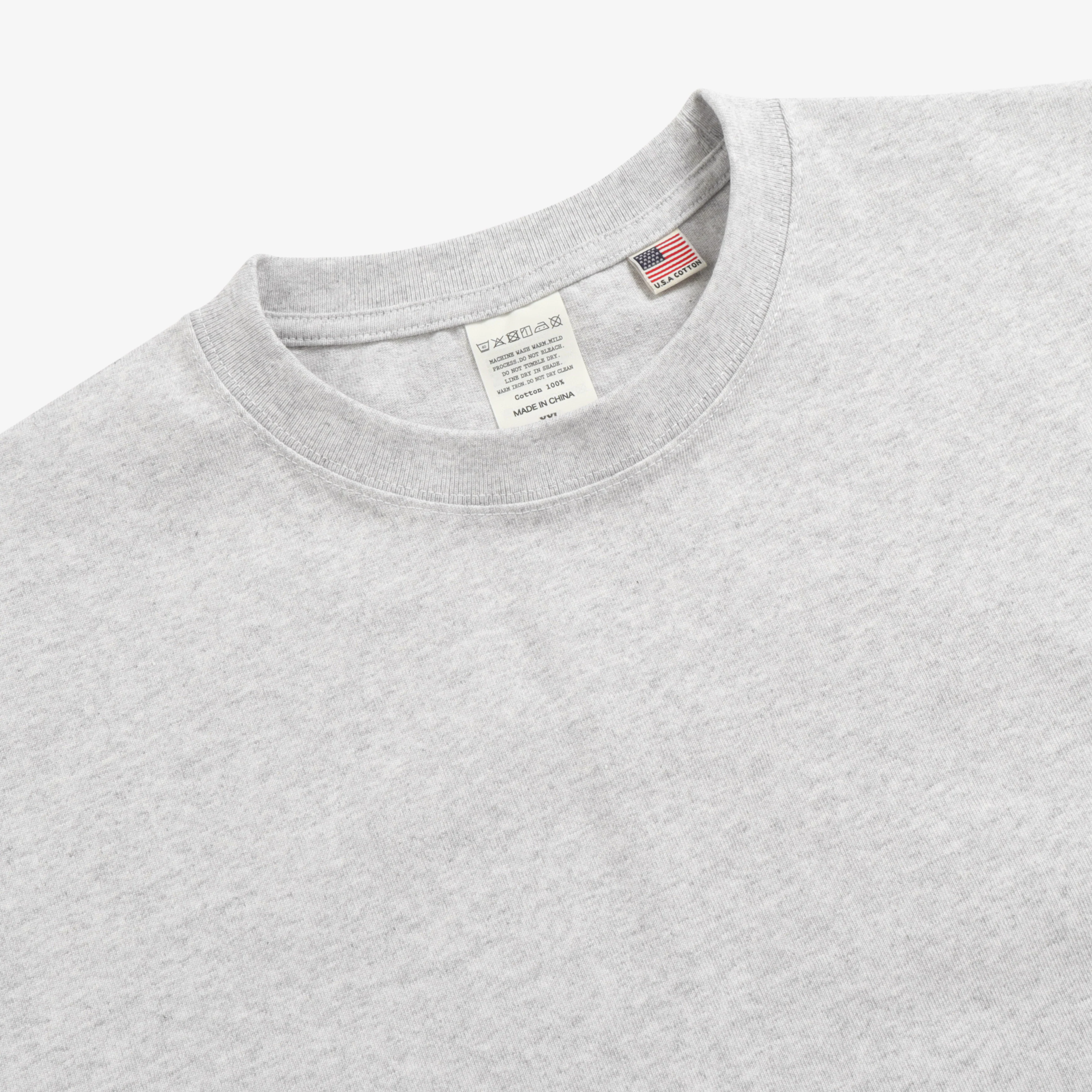 8oz USA Cotton T-Shirt - Grey - Image 3