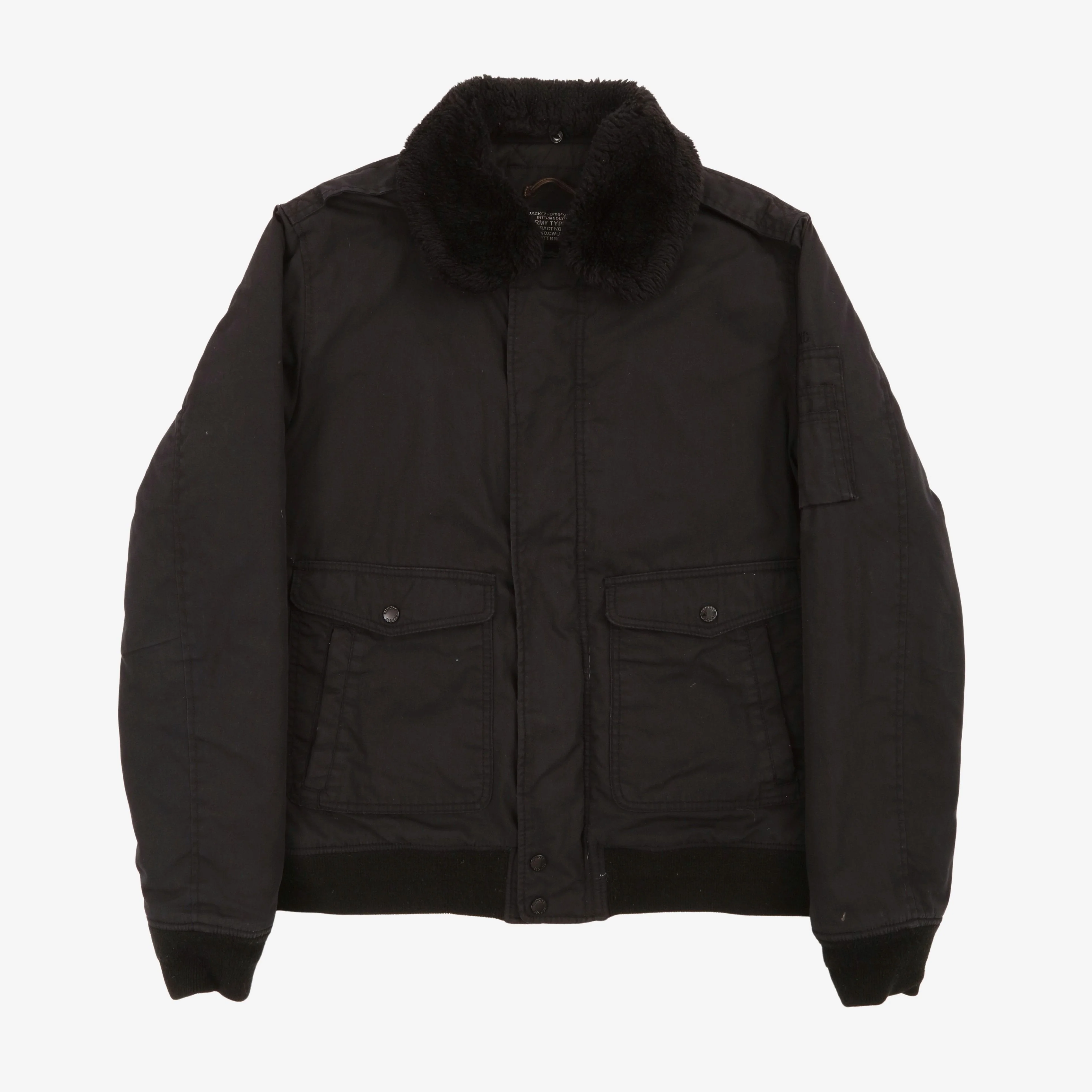 Air Black Bomber Flight Jacket