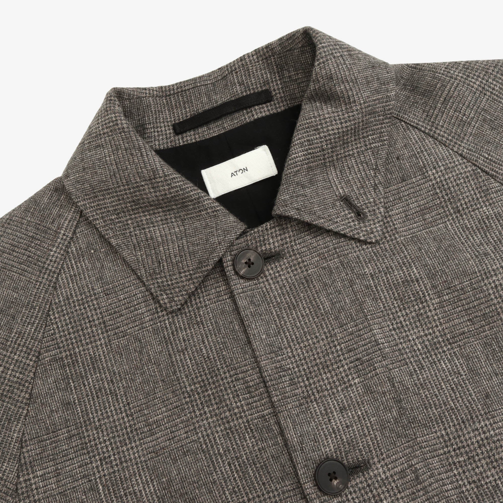 Balmacaan Linen Wool Twill Coat - Image 3