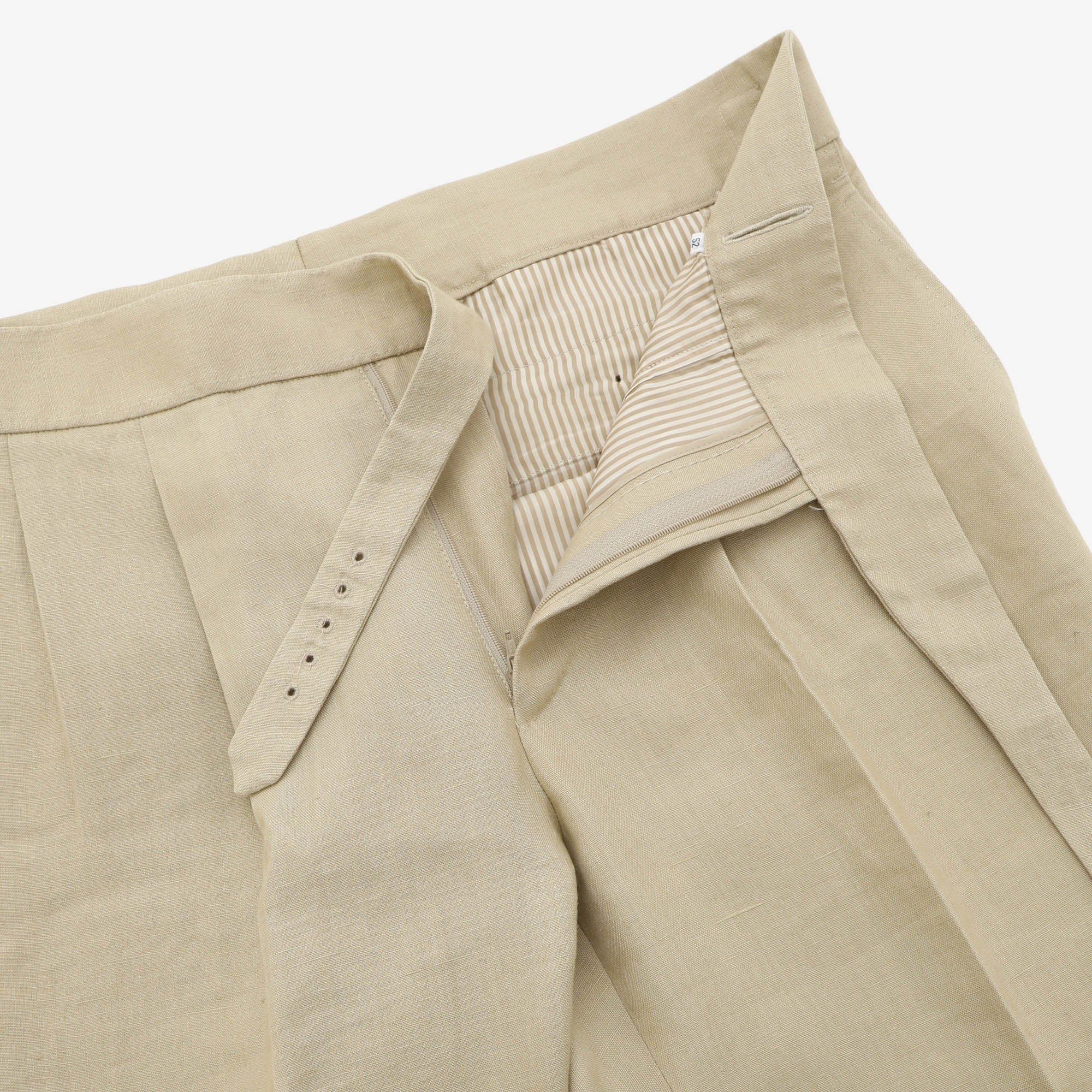 Belted Linen Trousers (35W X 30.5L) - Image 3