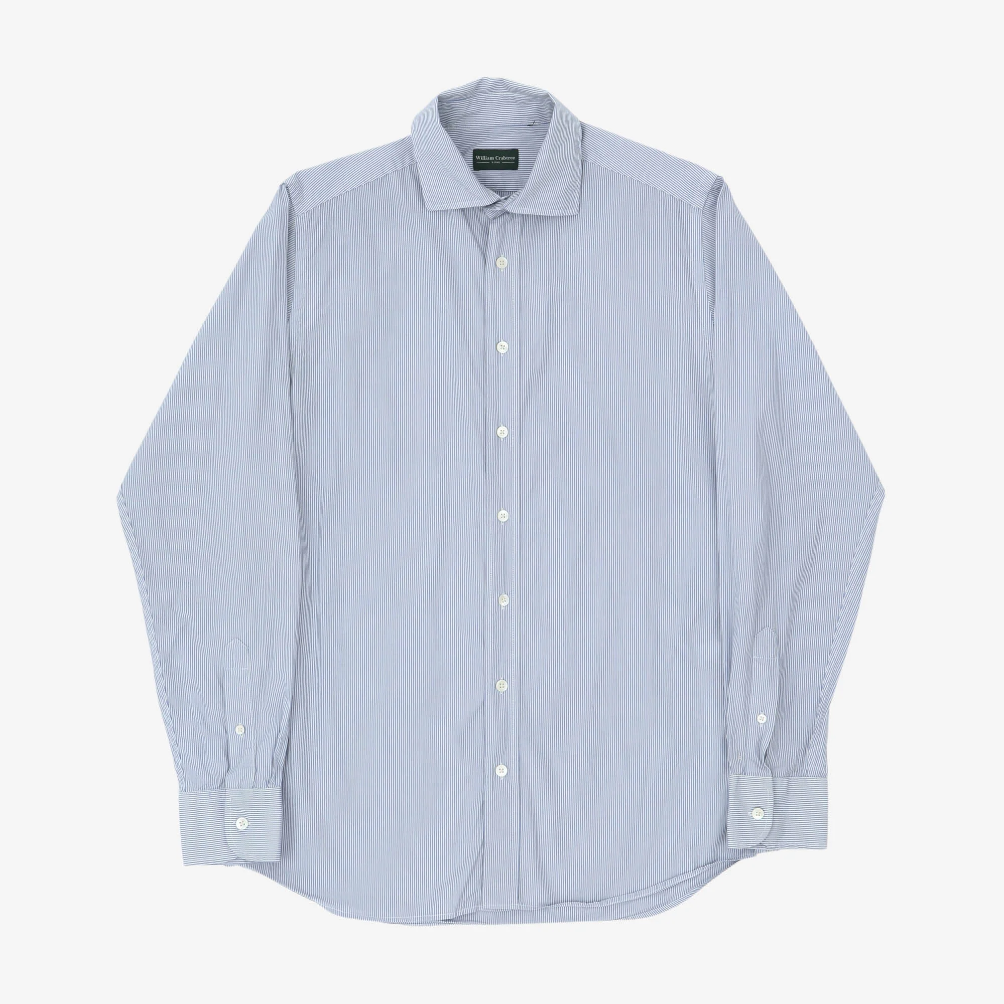 Bengal Stripe Spread Collar Poplin Shirt