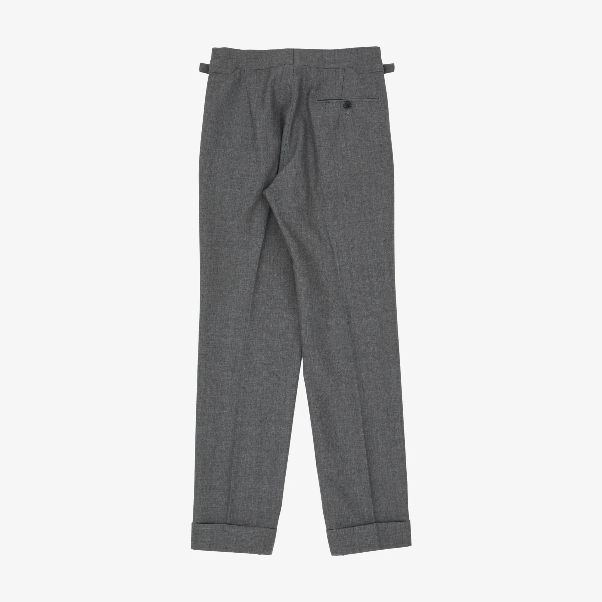 Bespoke Wool Pleated Trousers (28W X 30L) - Image 2