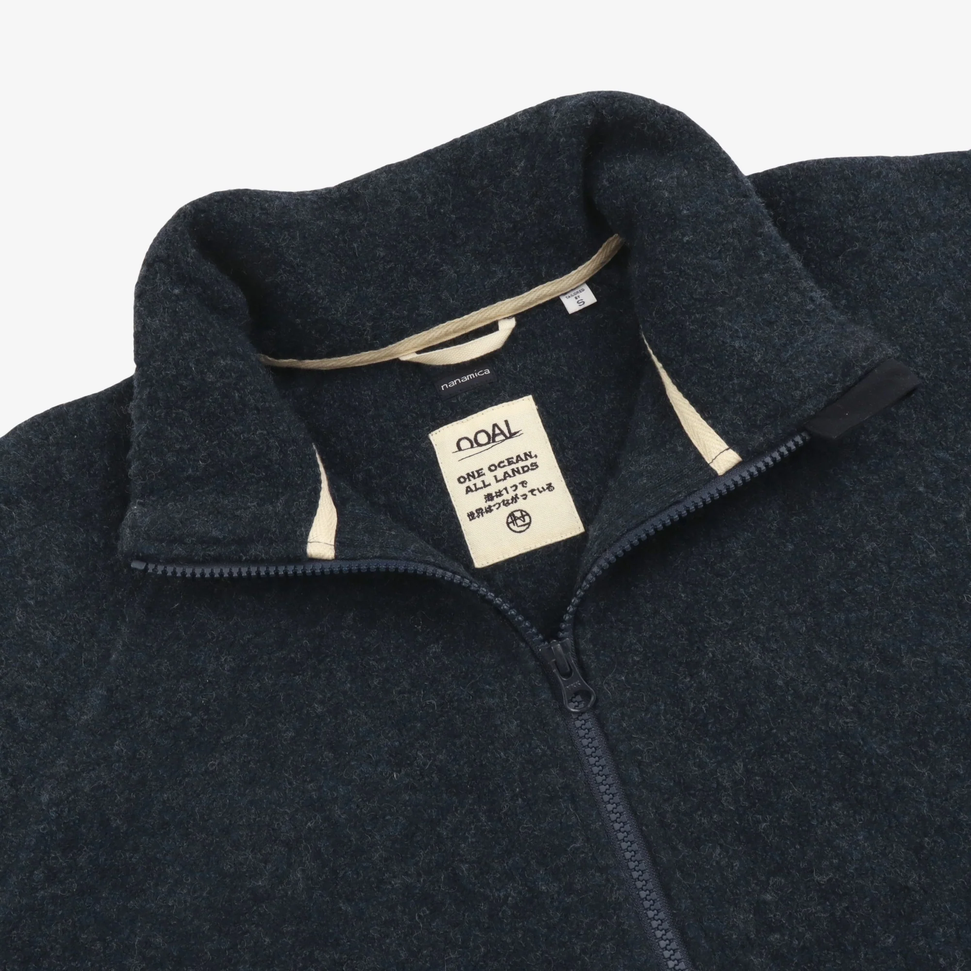 Boiled Wool Zip Up Sweatshirt - Image 3
