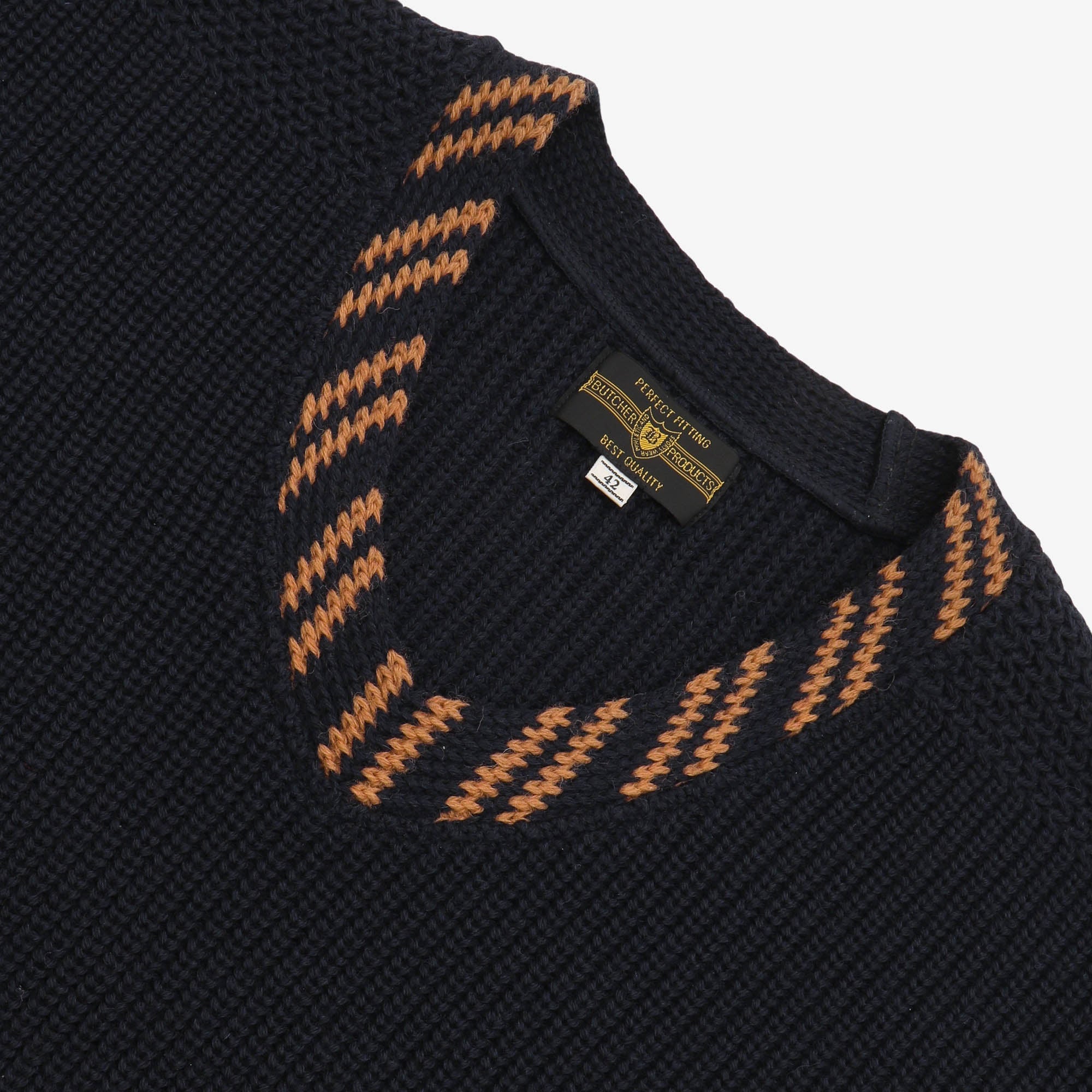 Heavy Gauge Wool V Neck Sweater (Butcher Products) - Image 3