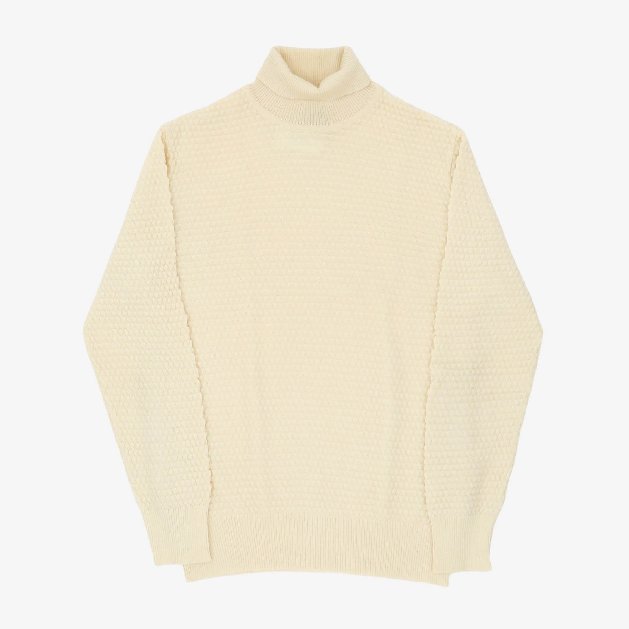 Bubble Knit Roll Neck Sweater