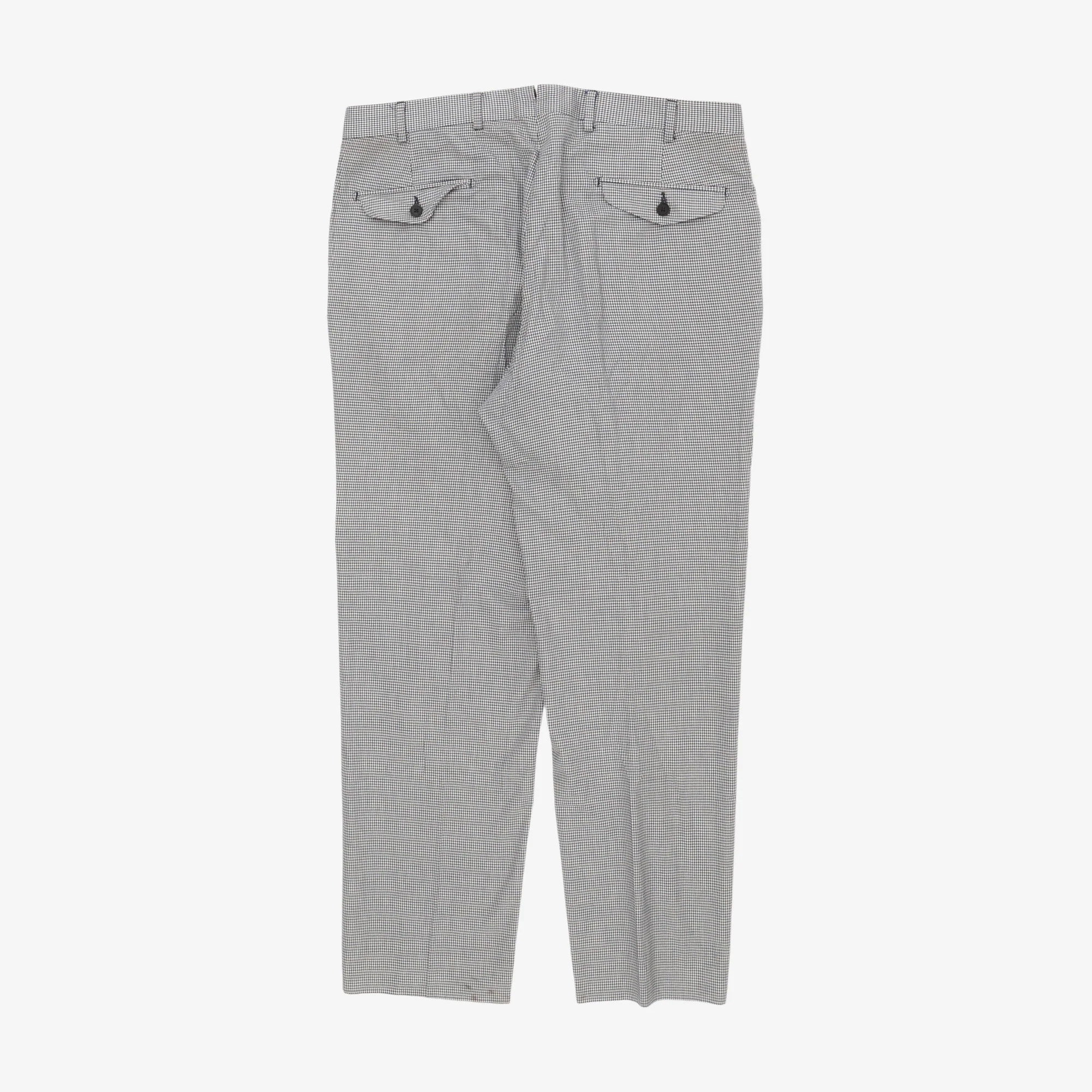 Check Flat Front Trousers (34W X 29L) - Image 2