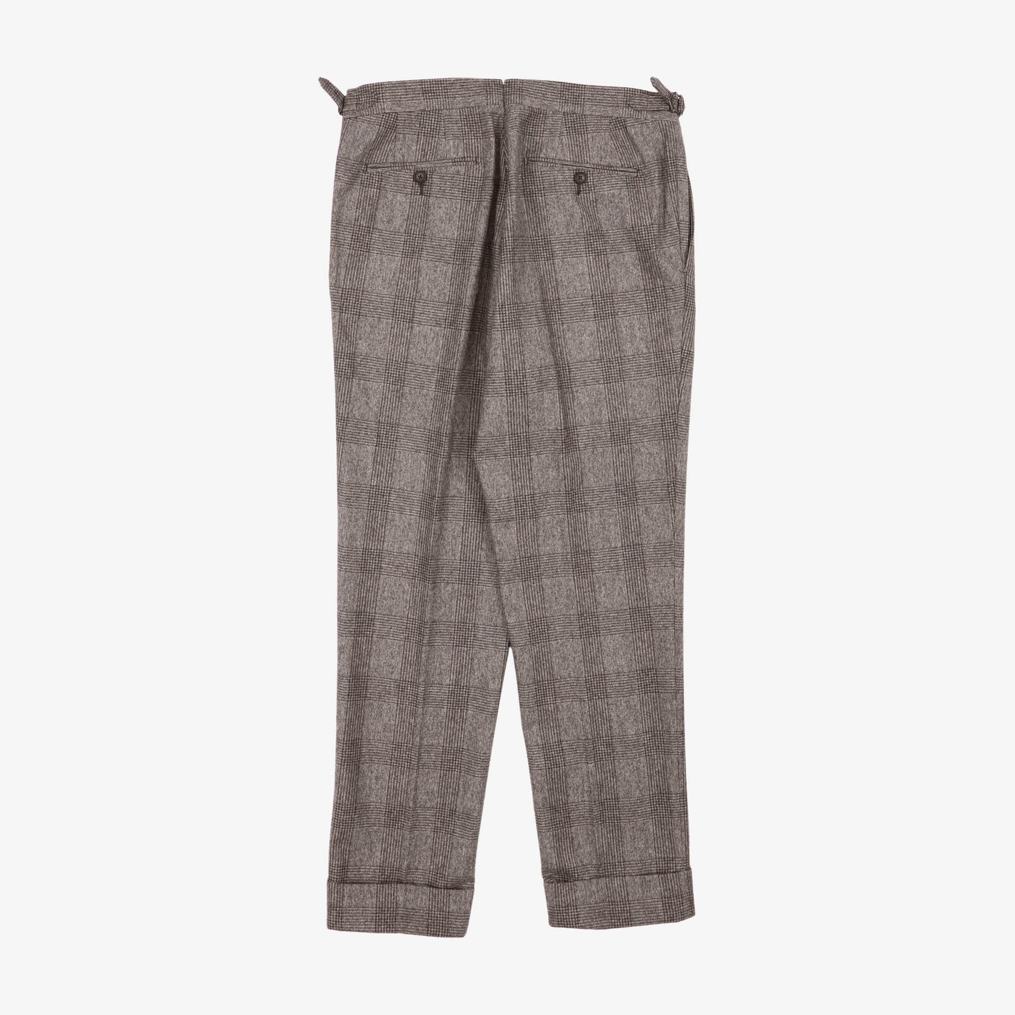 Check Wool Trousers (35W X 30L) - Image 2