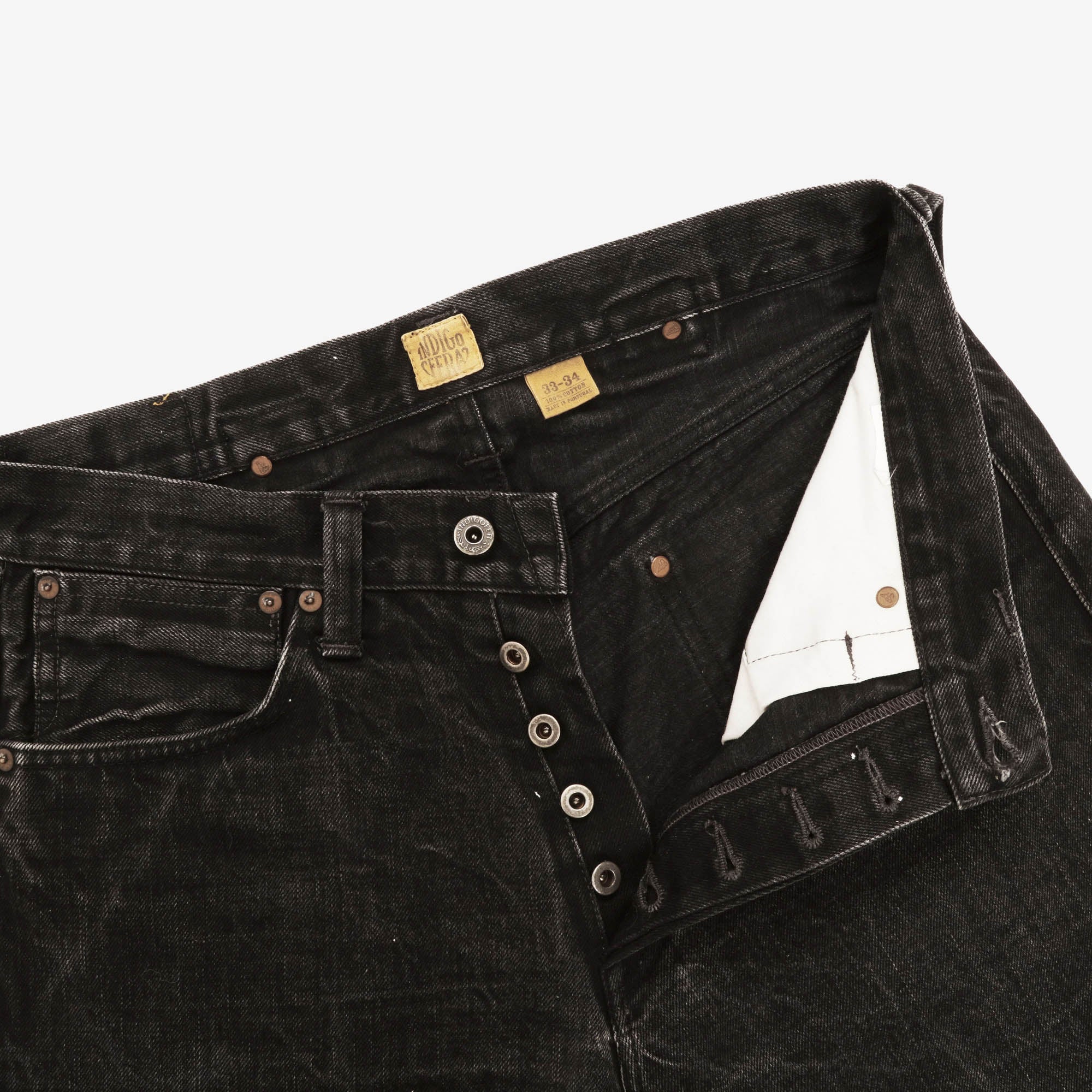 Cinch Back Straight Selvedge Jeans (33W X 31.5L) - Image 3