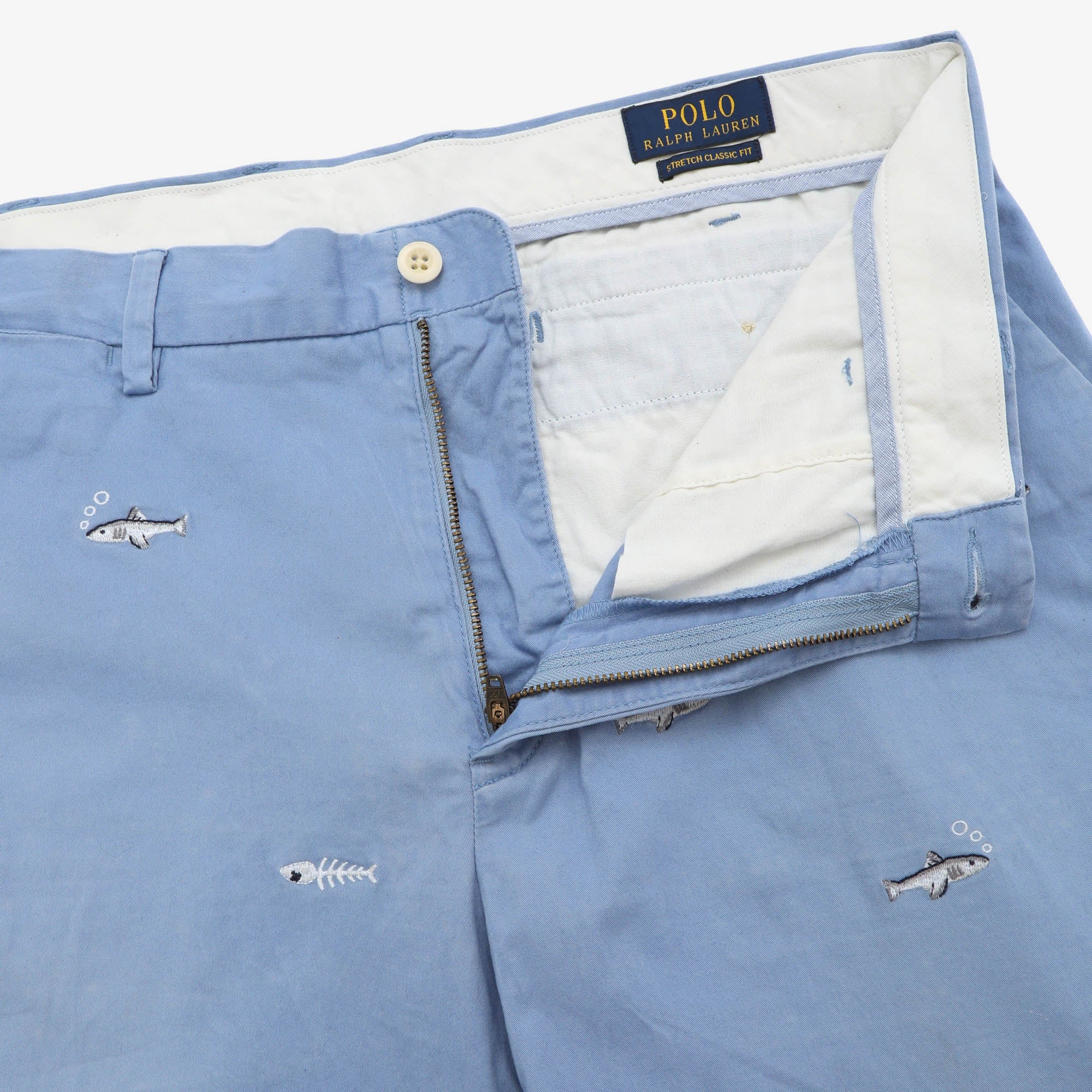 Classic Fish Embroidered Shorts (32W) - Image 3