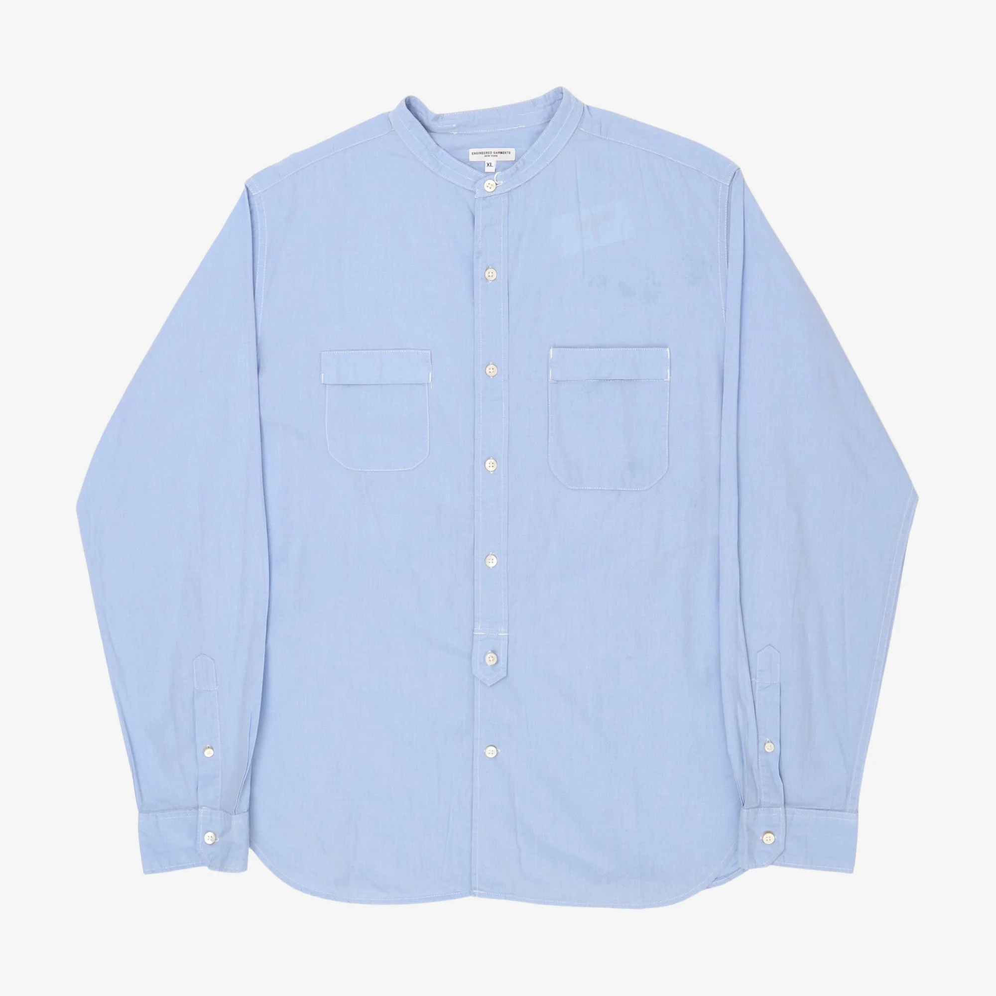 Collarless Two Pocket Shirt