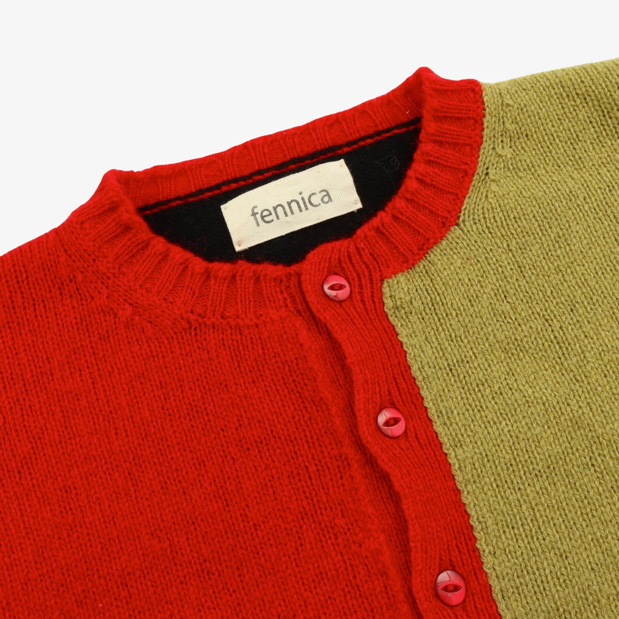 Colourblock Wool Cardigan (Beams) - Image 3