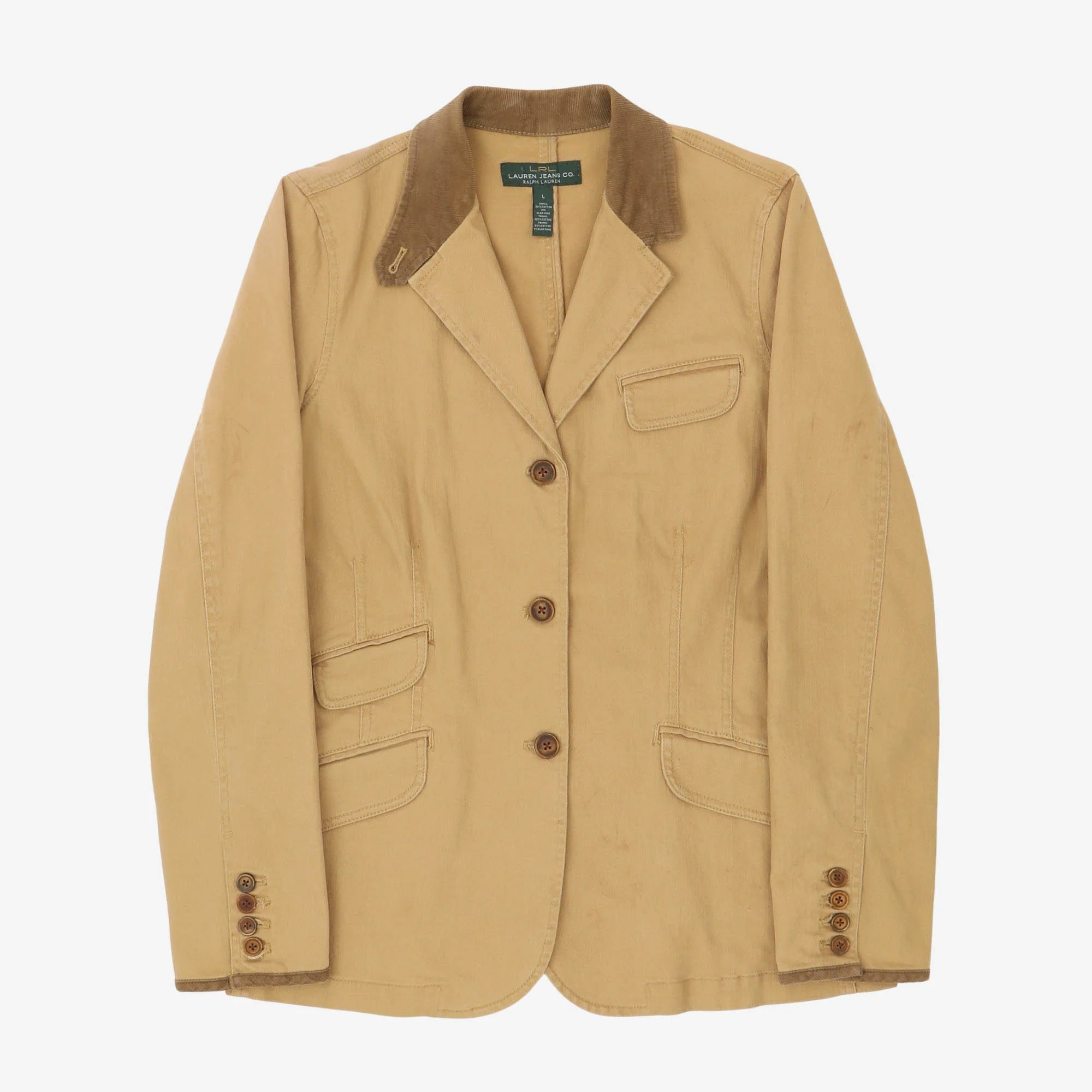 Cord Collar Twill Blazer