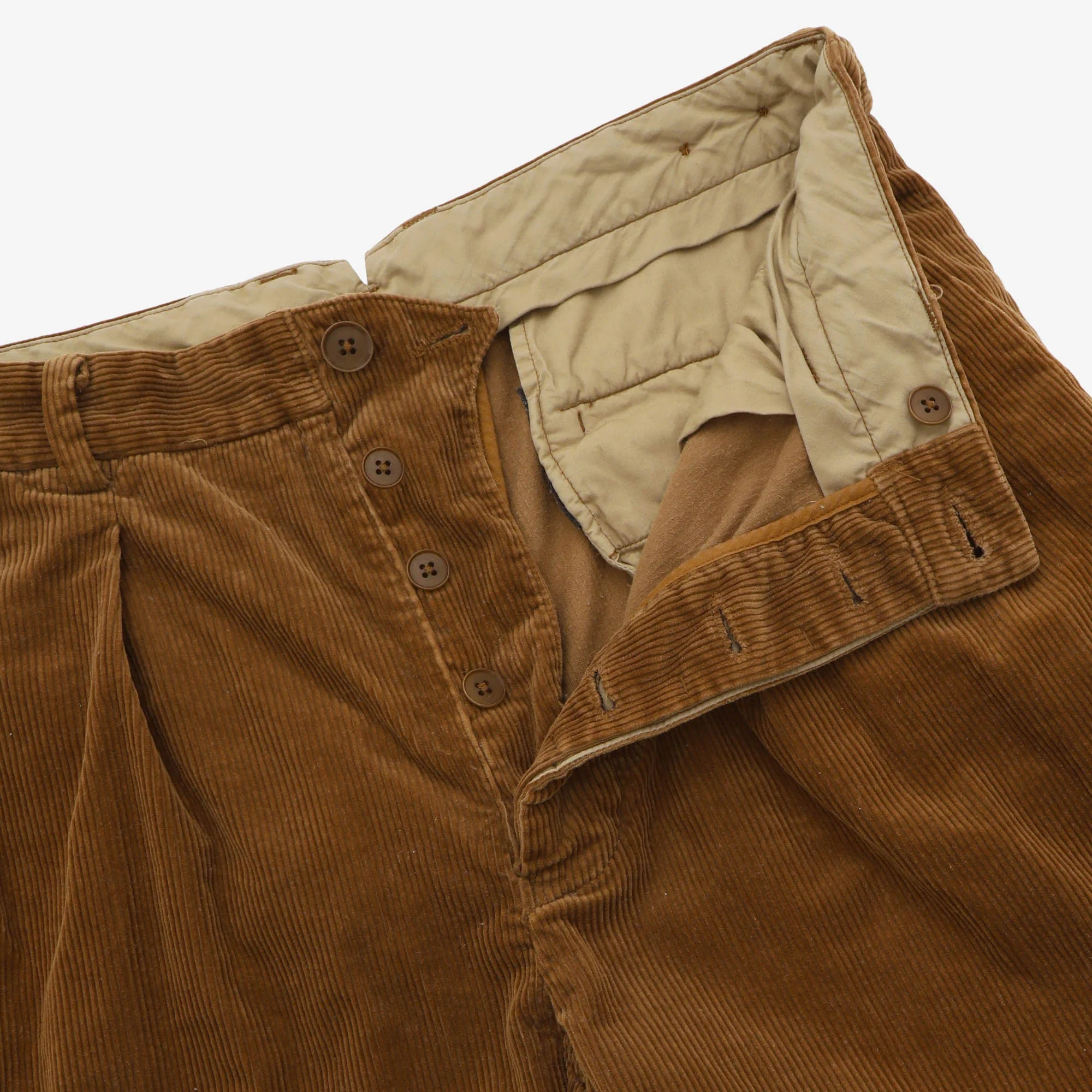 Corduroy Pleated Trousers (32W X 27L) - Image 3