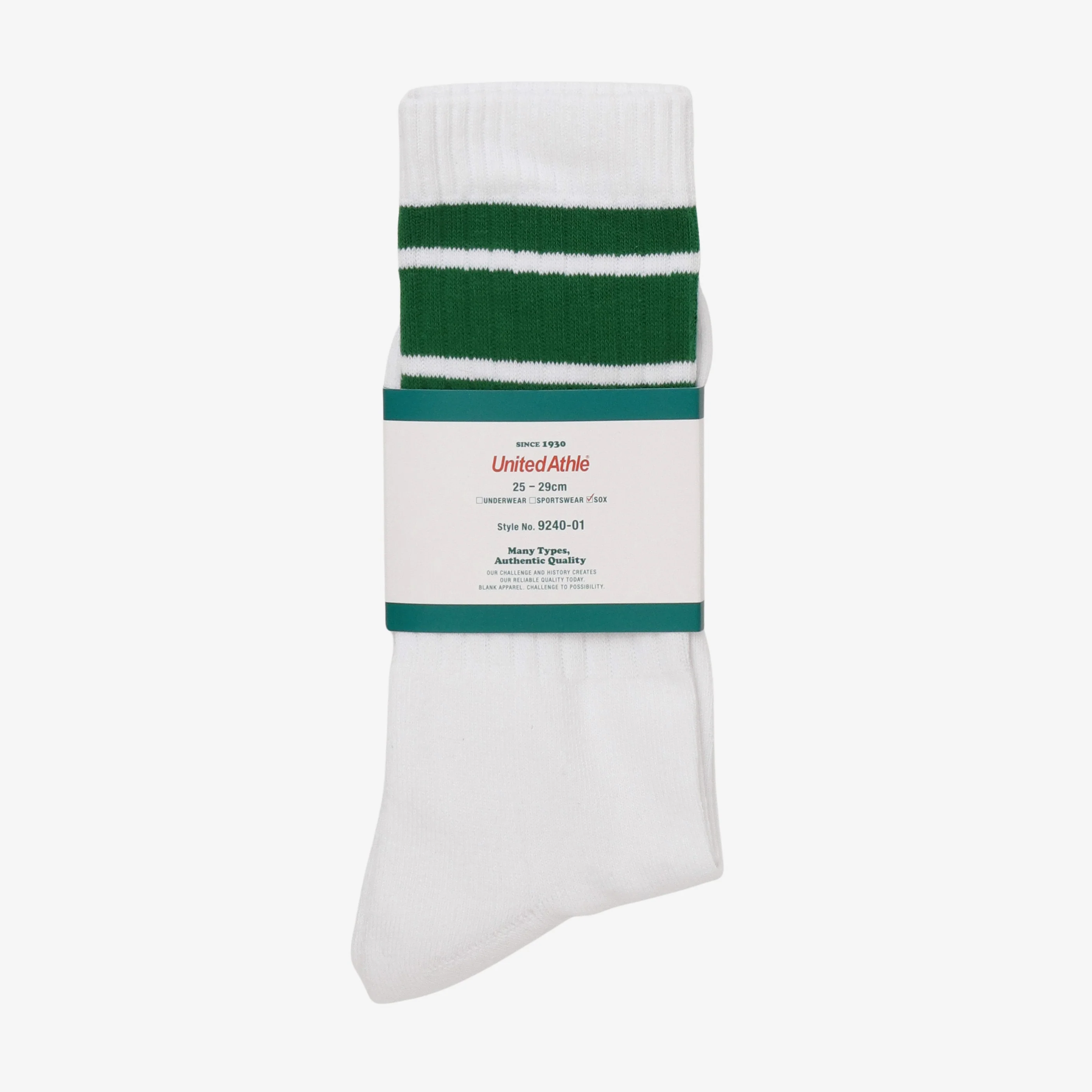Crew Socks - Green (Size 25-29cm)