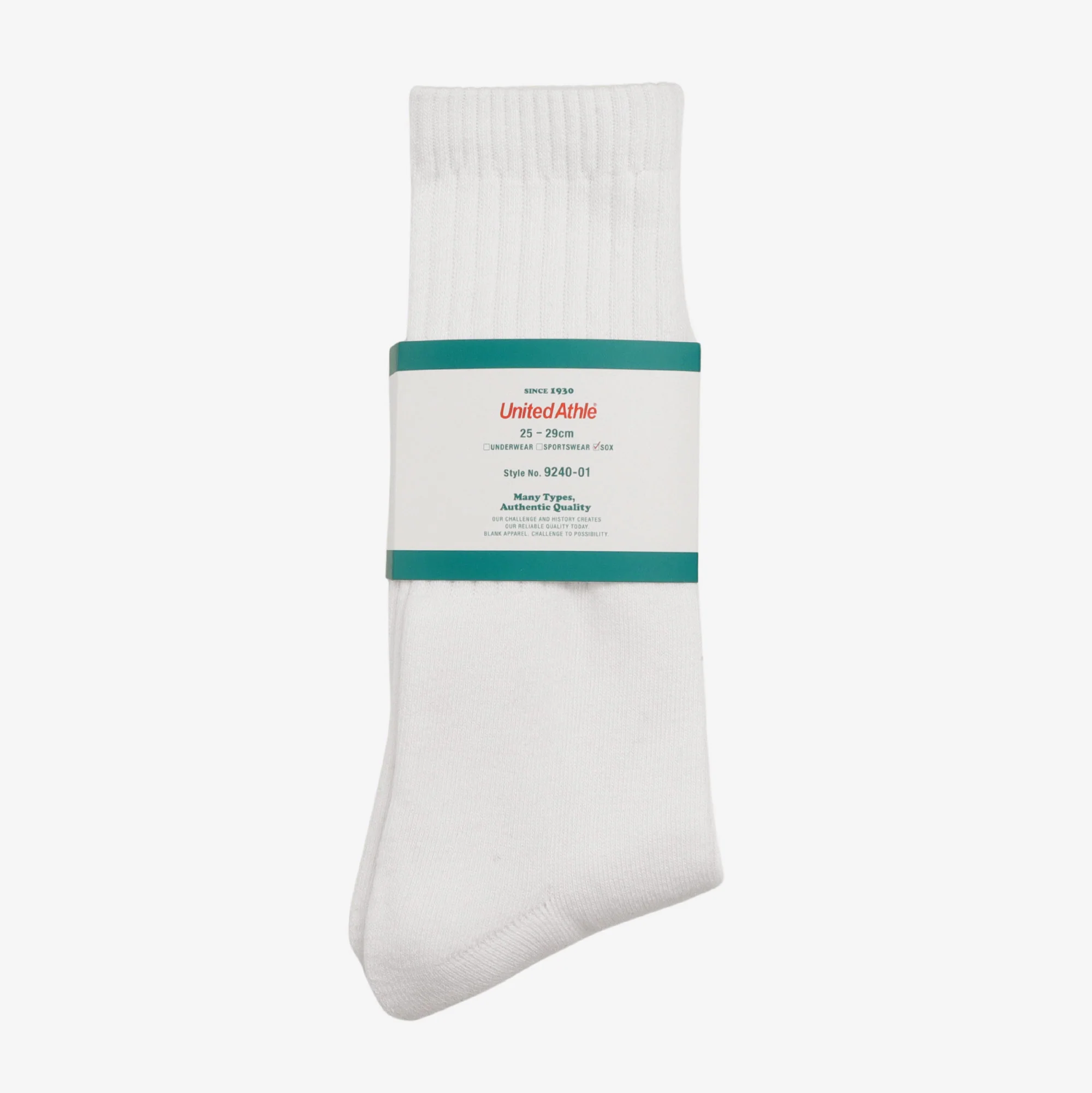 Crew Socks - White (Size 25-29cm)