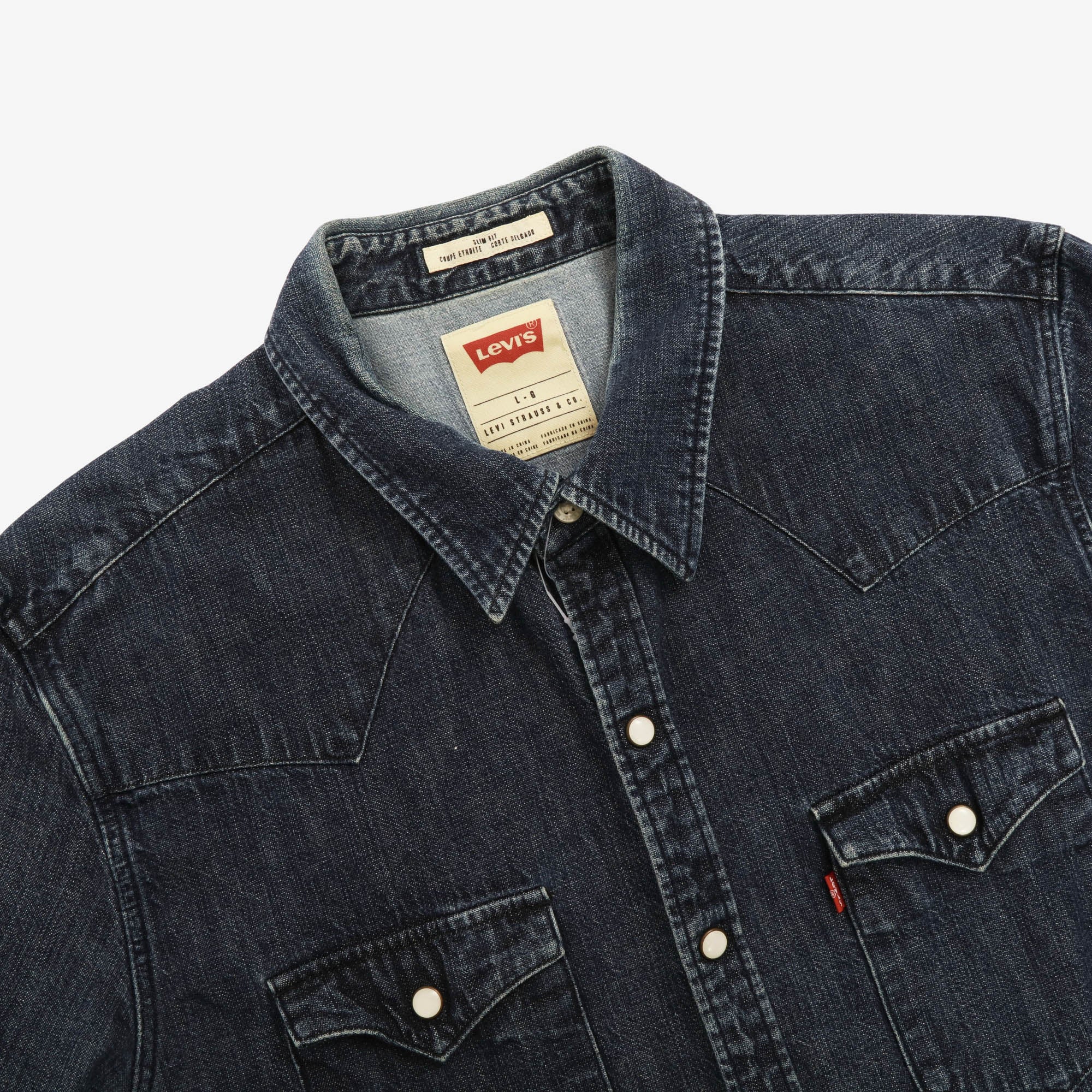 Denim Snap Button Western Shirt - Image 3