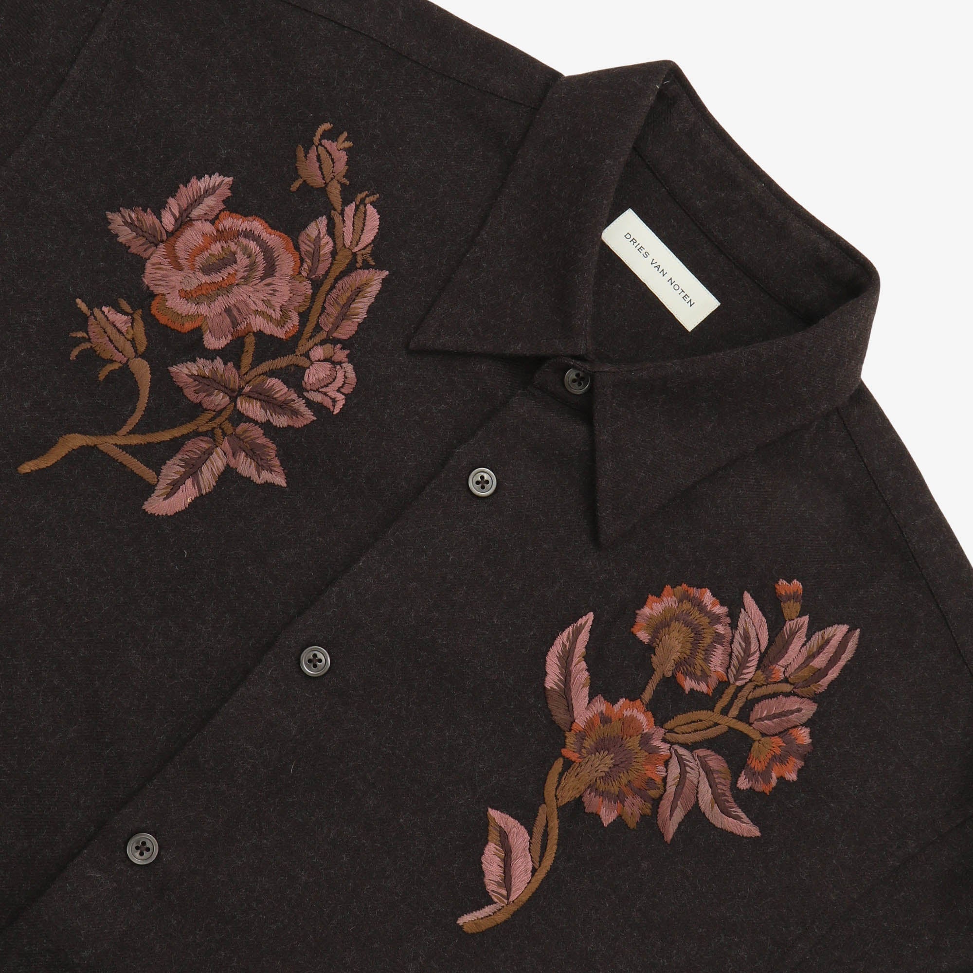 Embroidered Wool Flannel Shirt - Image 3