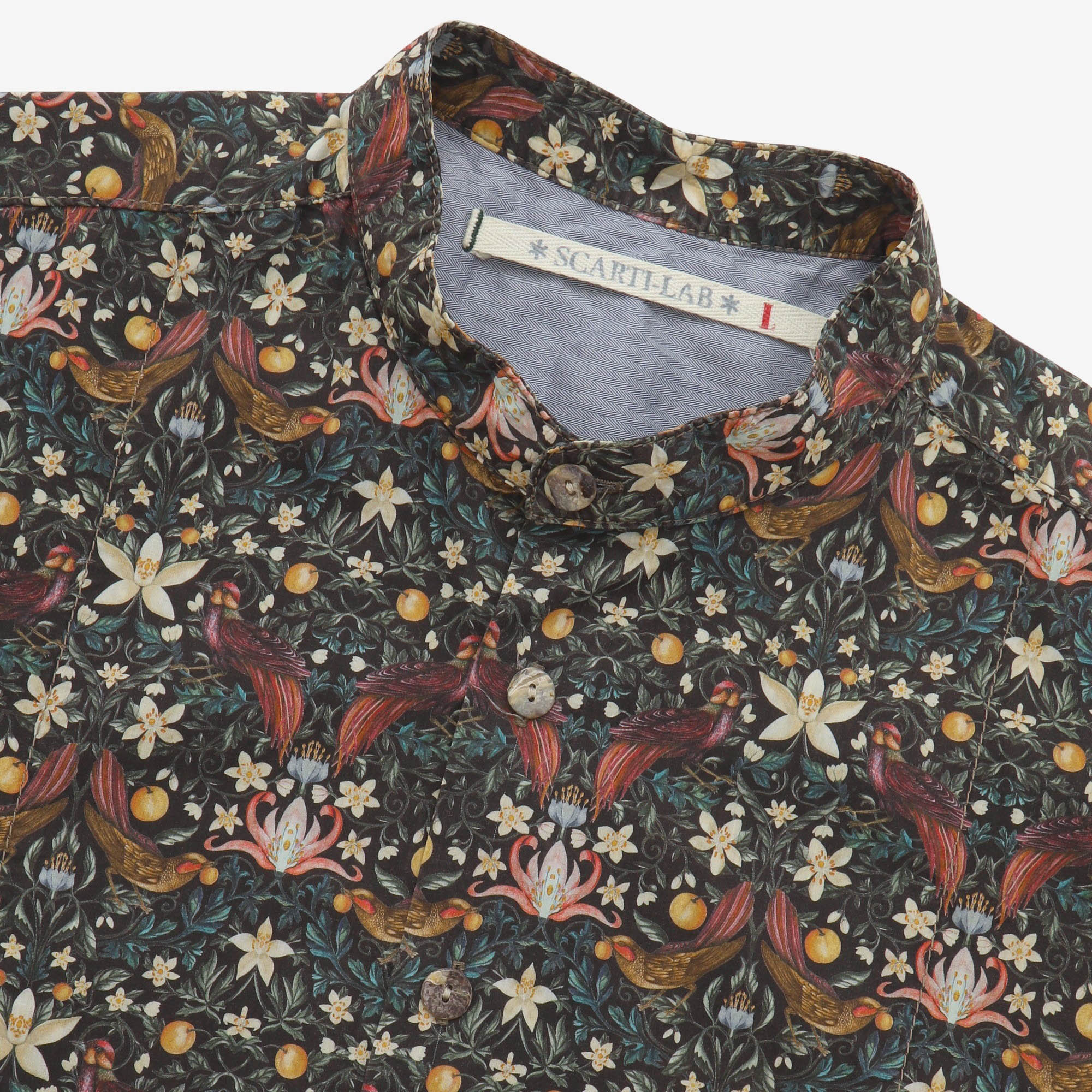 Floral Band Collar Shirt - Image 3