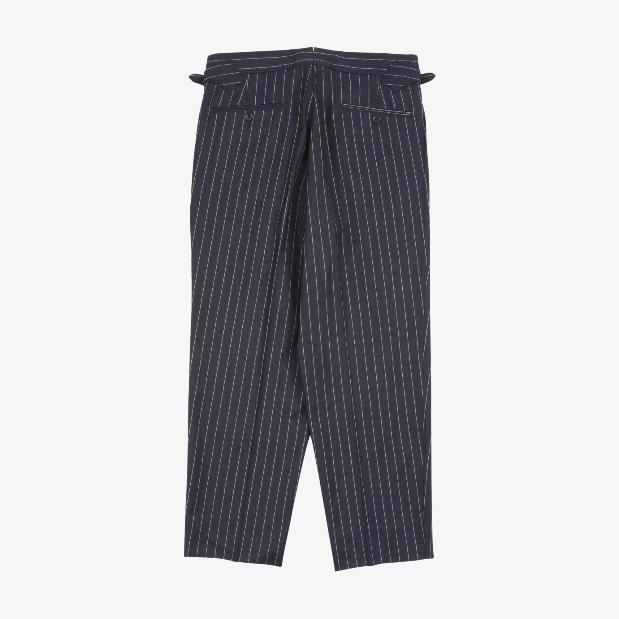 Grant Chalkstripe Wool Flannel Trousers (32W X 27L) - Image 2