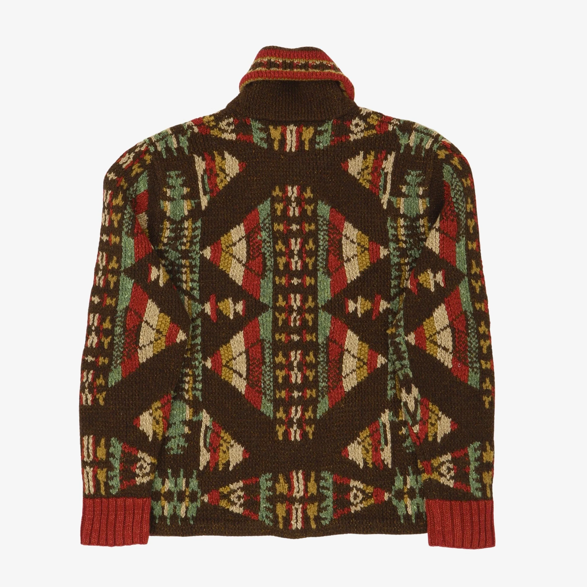 Hand Knit Shawl Collar Cardigan - Image 2