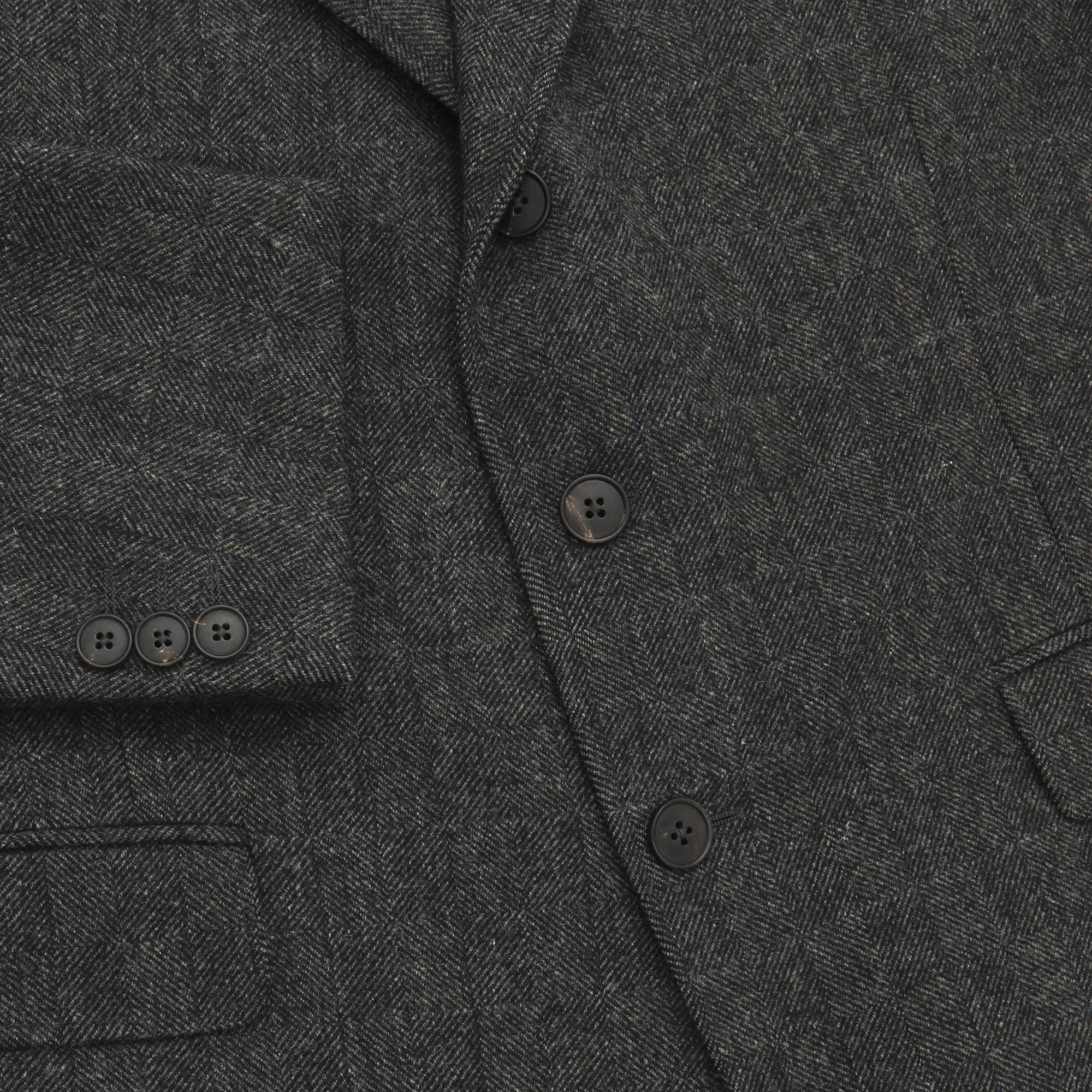 Herringbone Check Tweed Blazer - Image 4