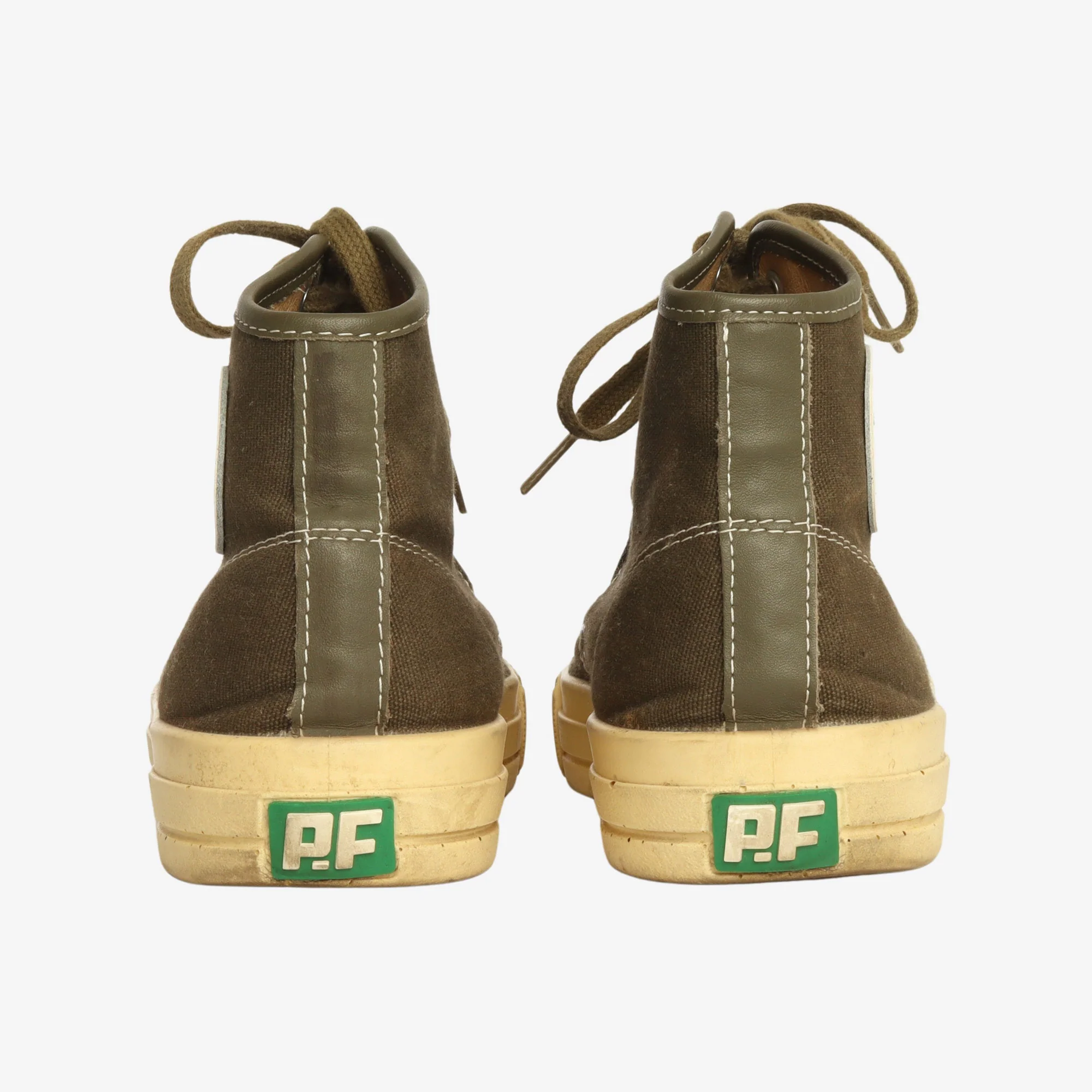 Hi Top Leather Canvas Sneakers - Image 3