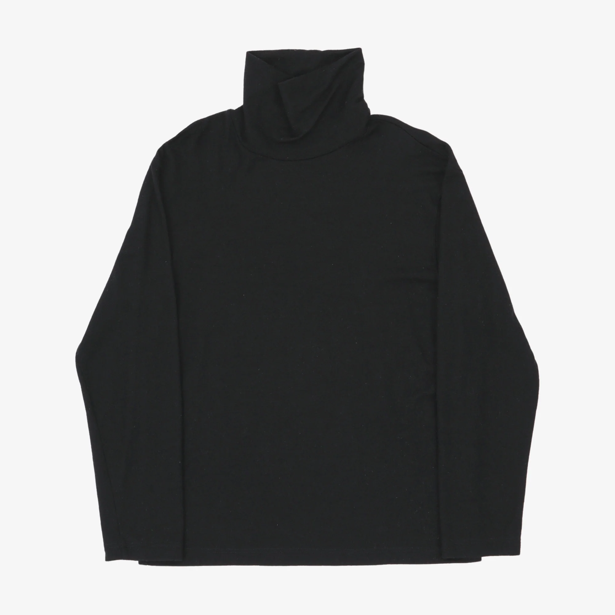 High Gauge Wool Jersey Turtleneck