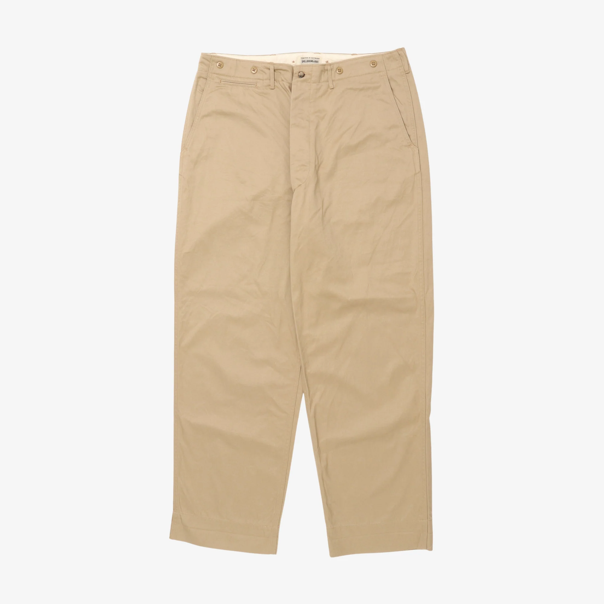 High Rise Straight Fit Chinos (36W X 31.5L)