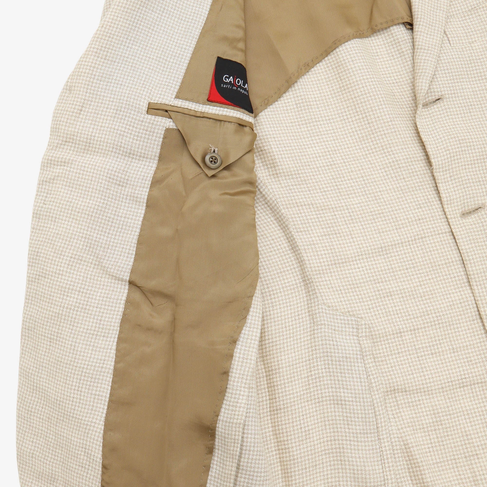 Houndstooth Linen Blazer - Image 5