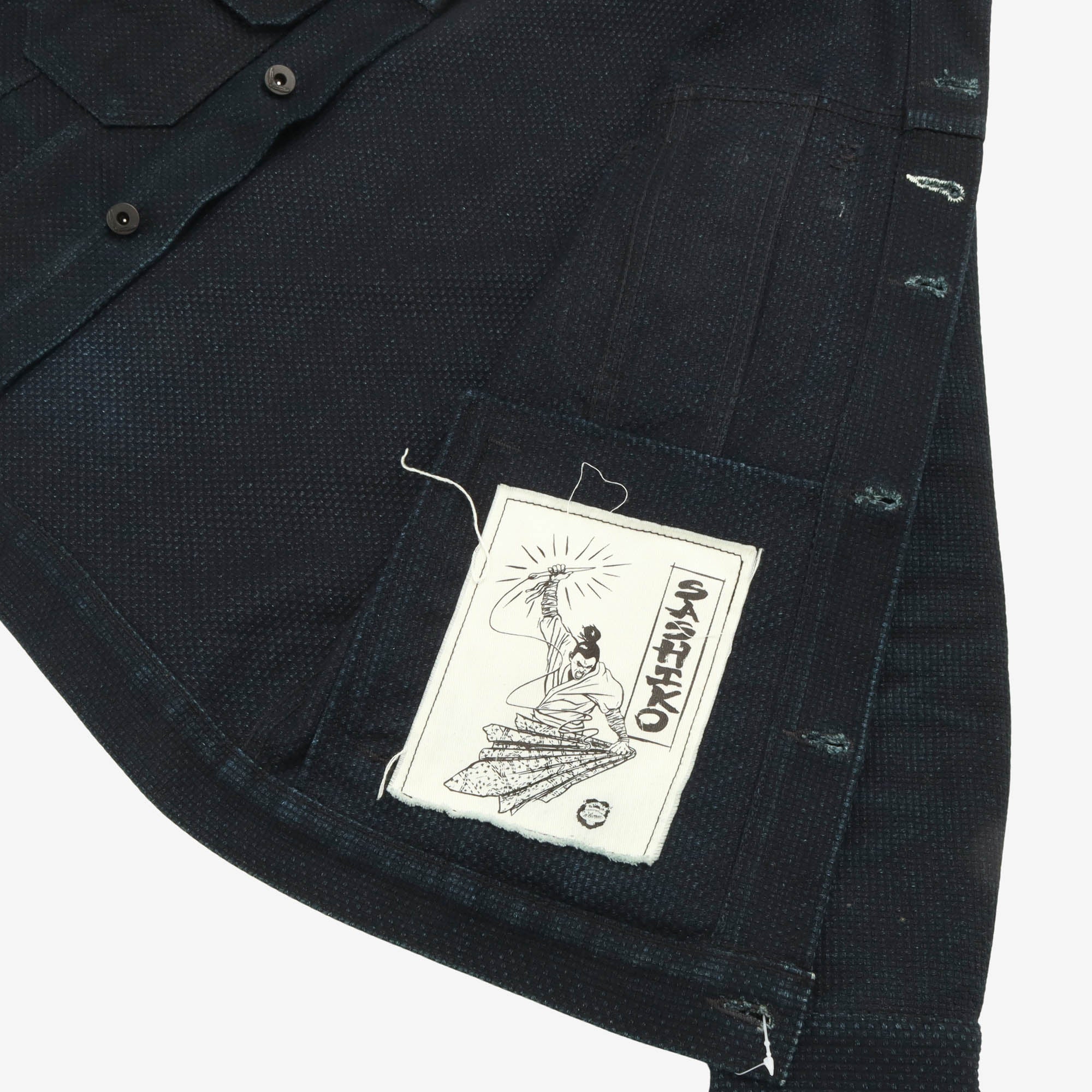 Indigo Sashiko Cruiser Jacket - Image 4