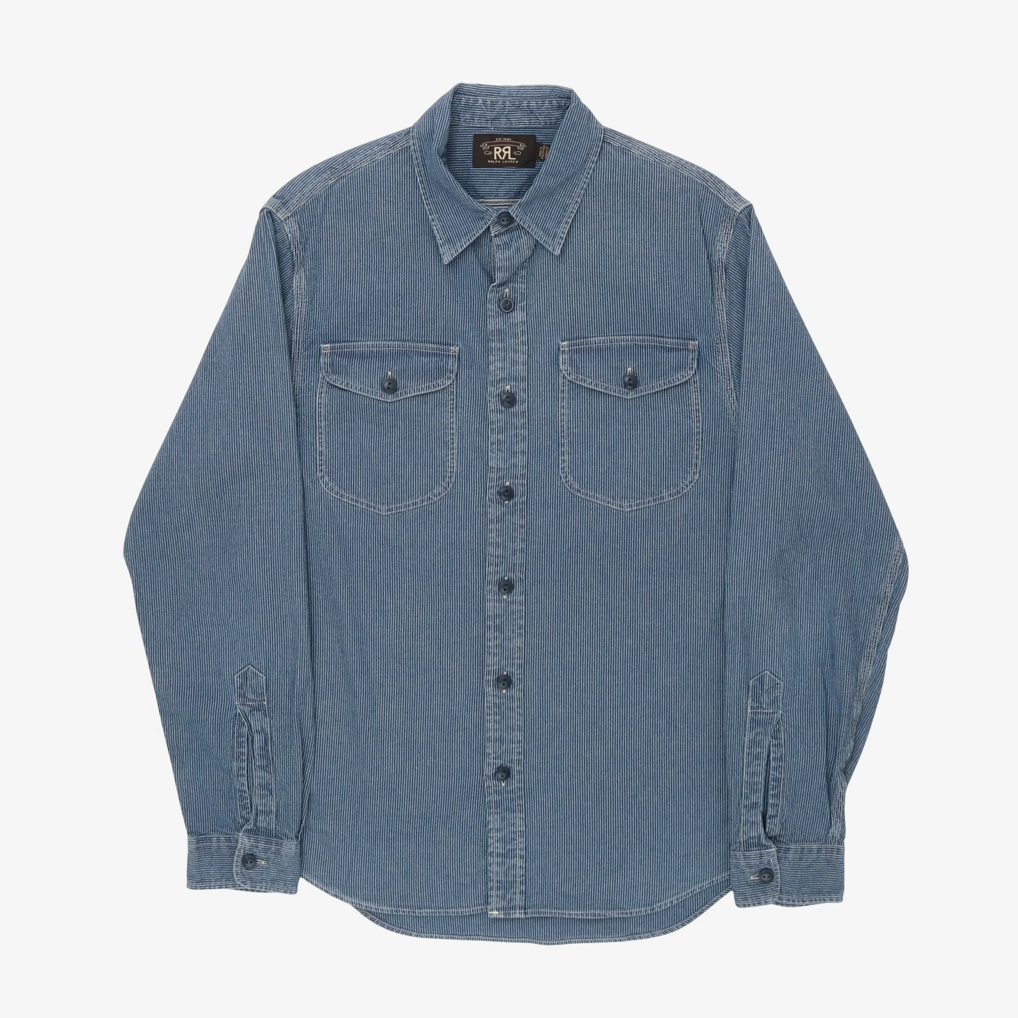 Striped Denim Work Shirt