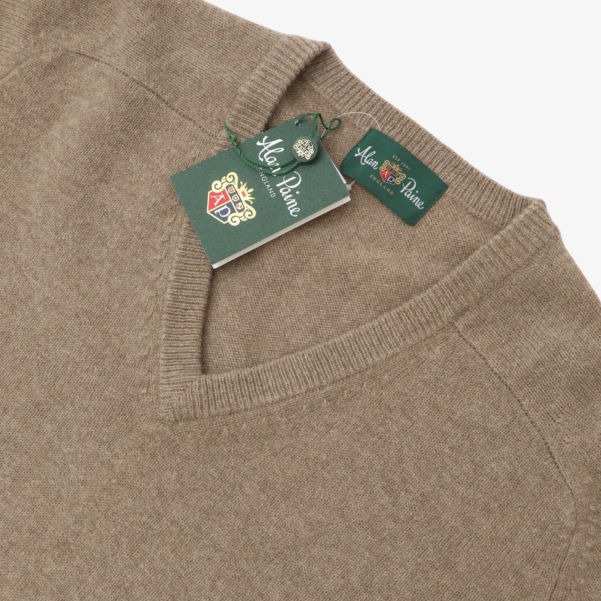 Lambs Wool V Neck Sweater - Image 3