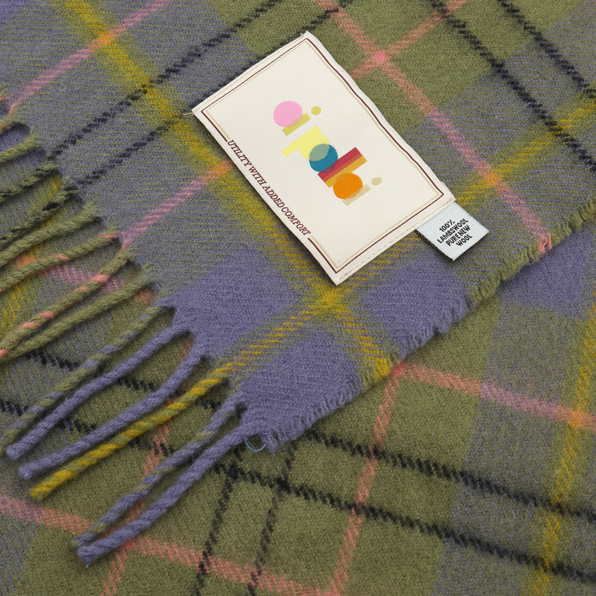 Lambswool Check Scarf - Image 3