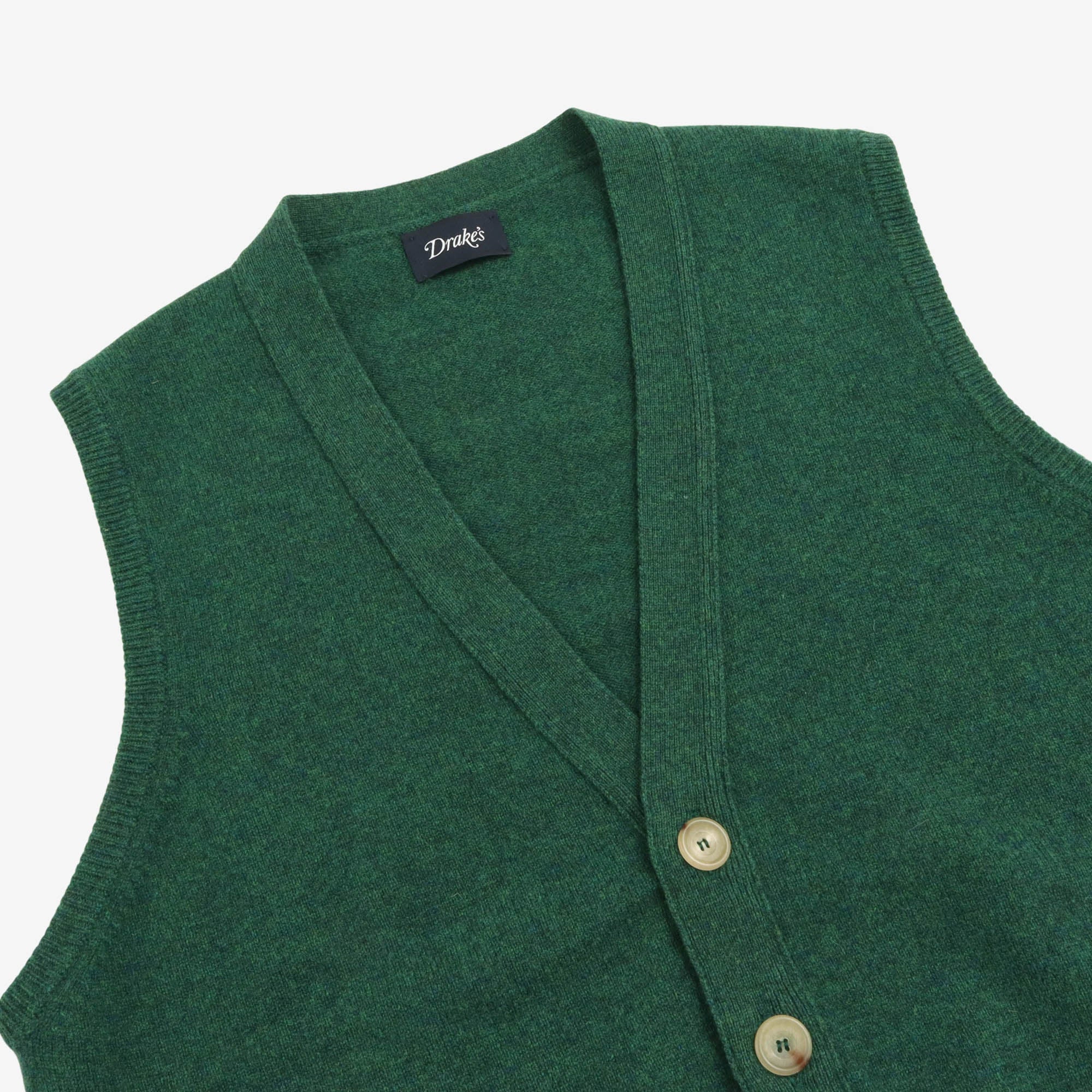 Lambswool Sleeveless Cardigan - Image 3