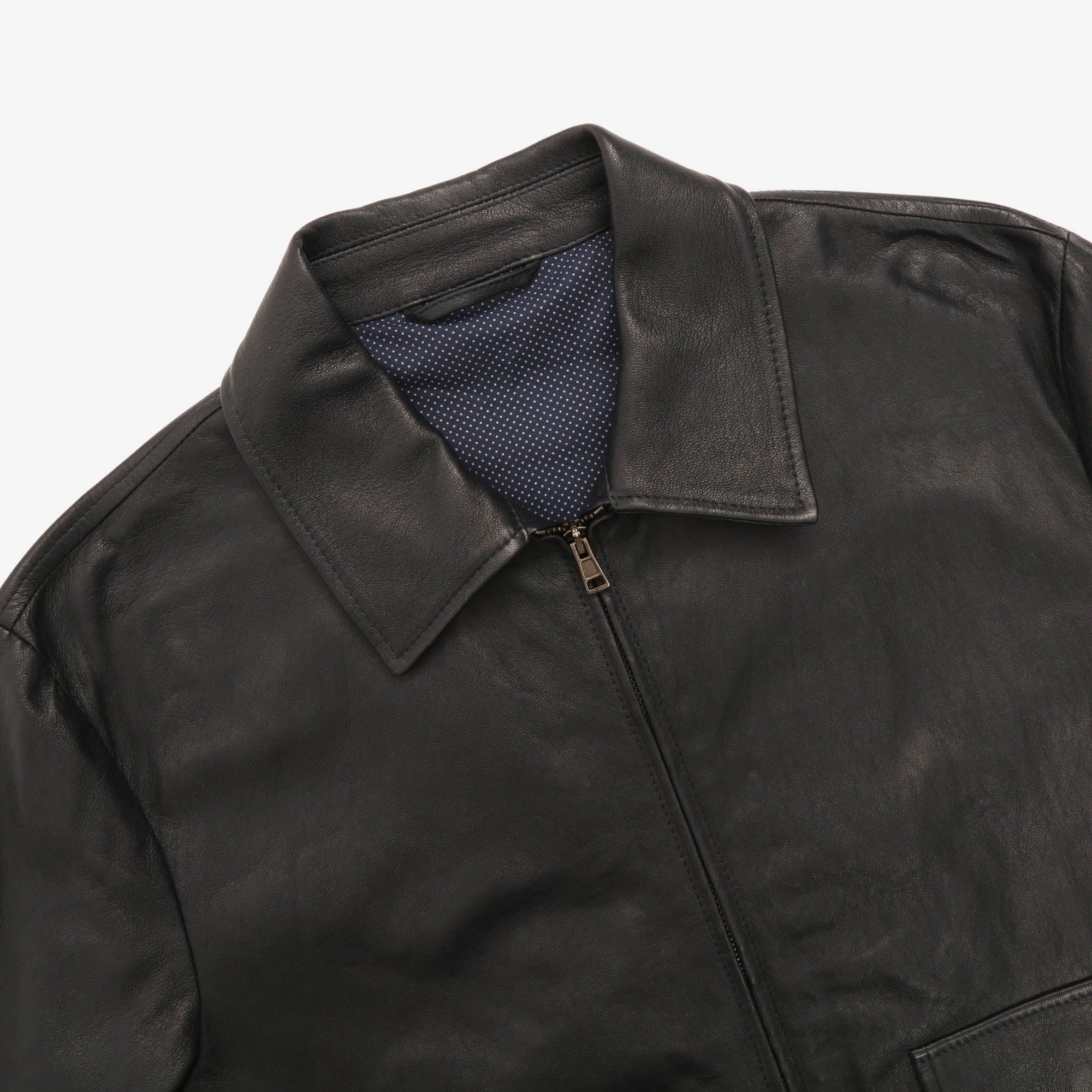 Leather Bomber Jacket - Image 3