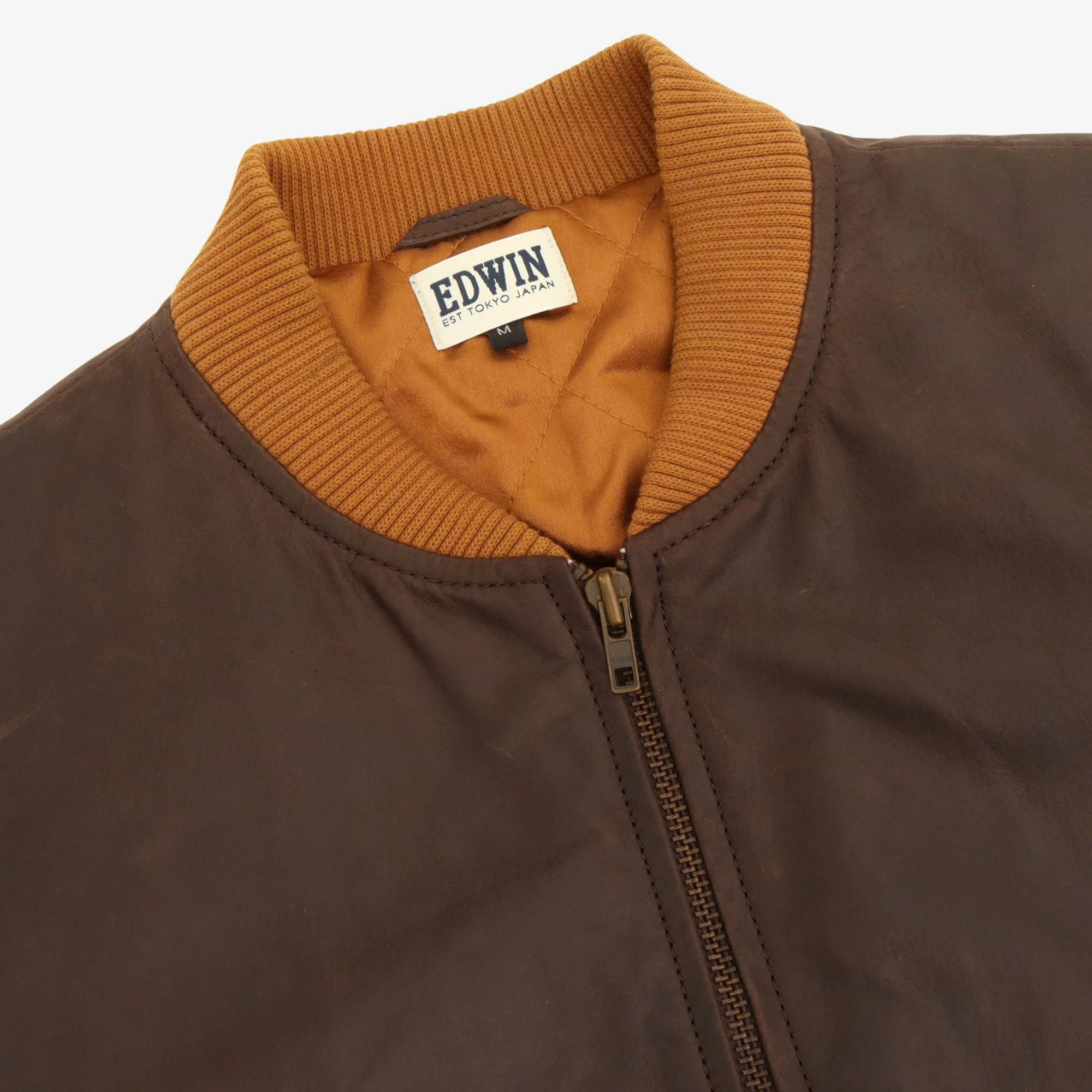 Leather Tour Bomber Jacket - Image 3