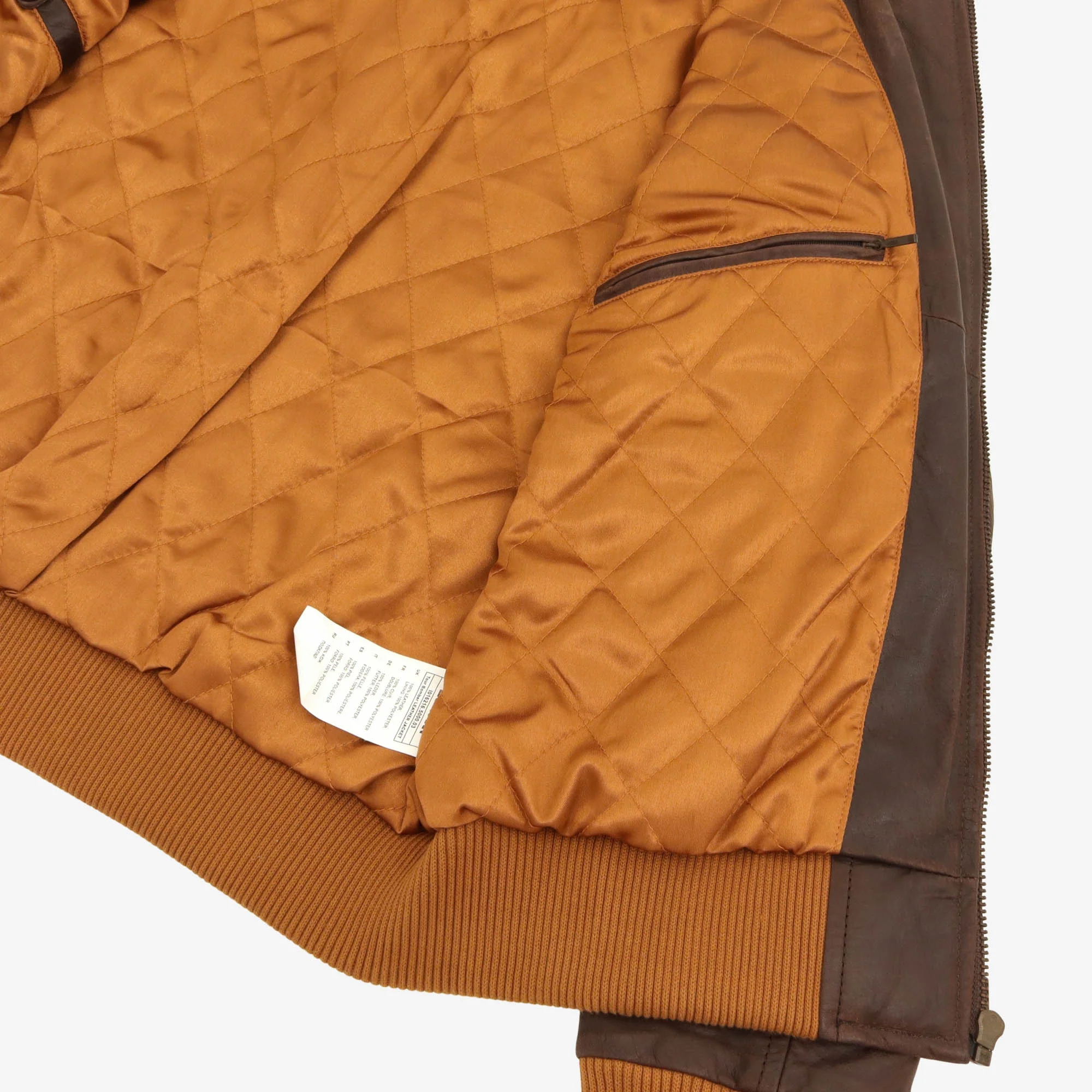 Leather Tour Bomber Jacket - Image 4
