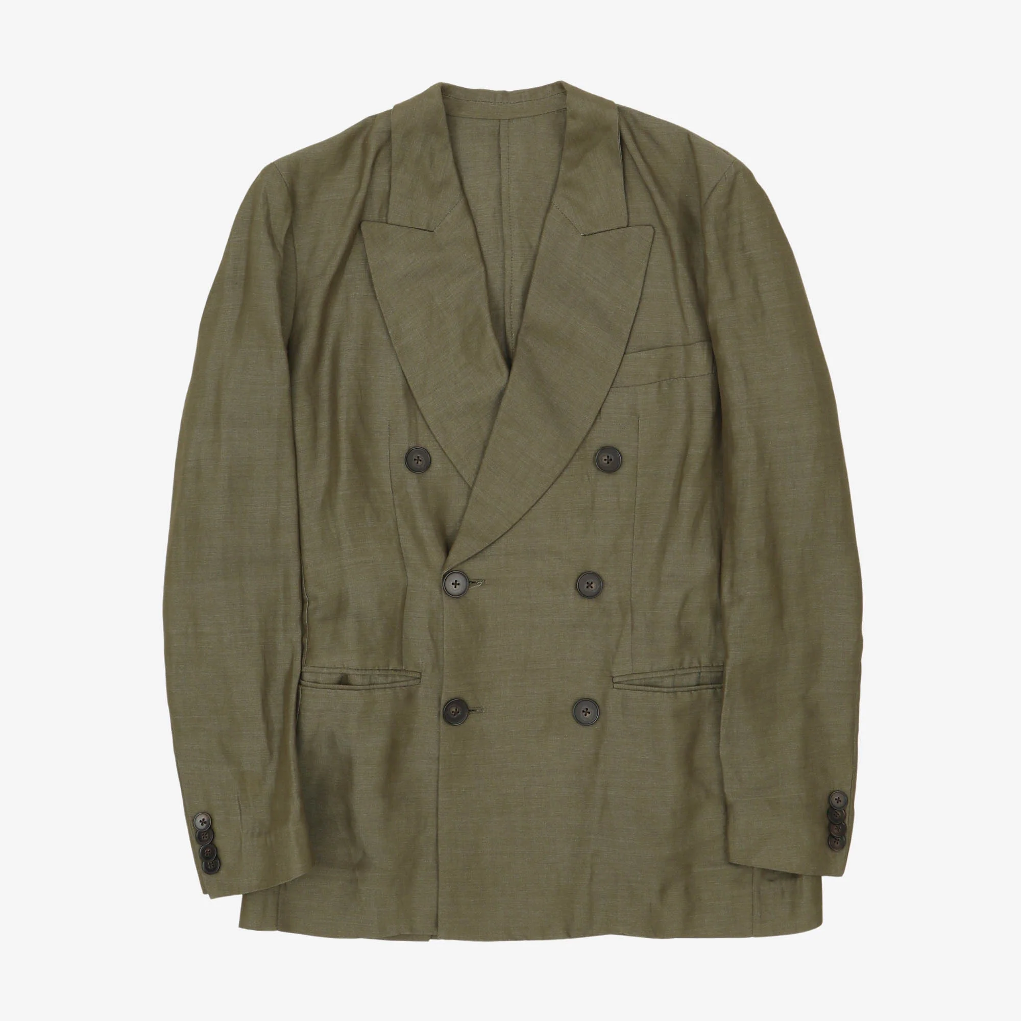 Unlined Linen Blend DB Suit