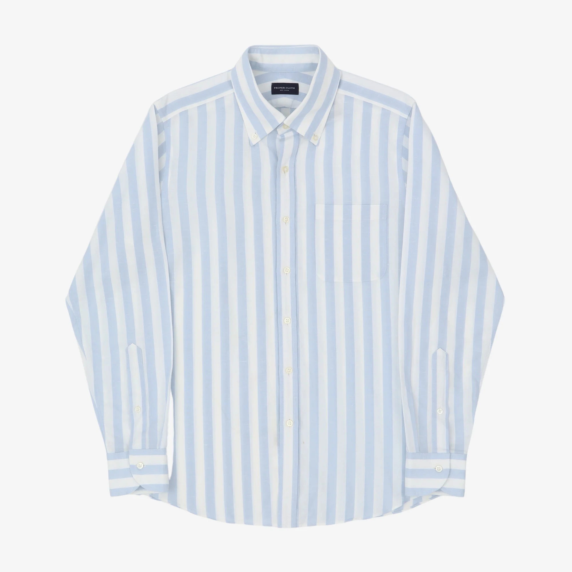 Linen Blend Striped BD Shirt
