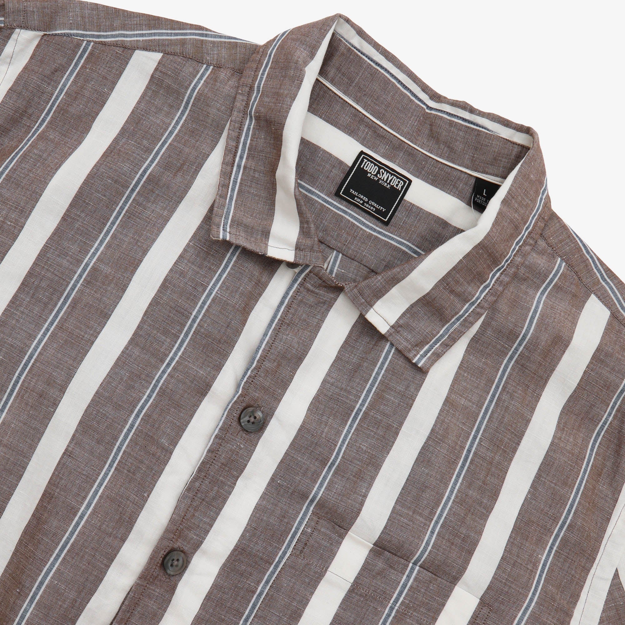 Linen Blend Striped Shirt - Image 3