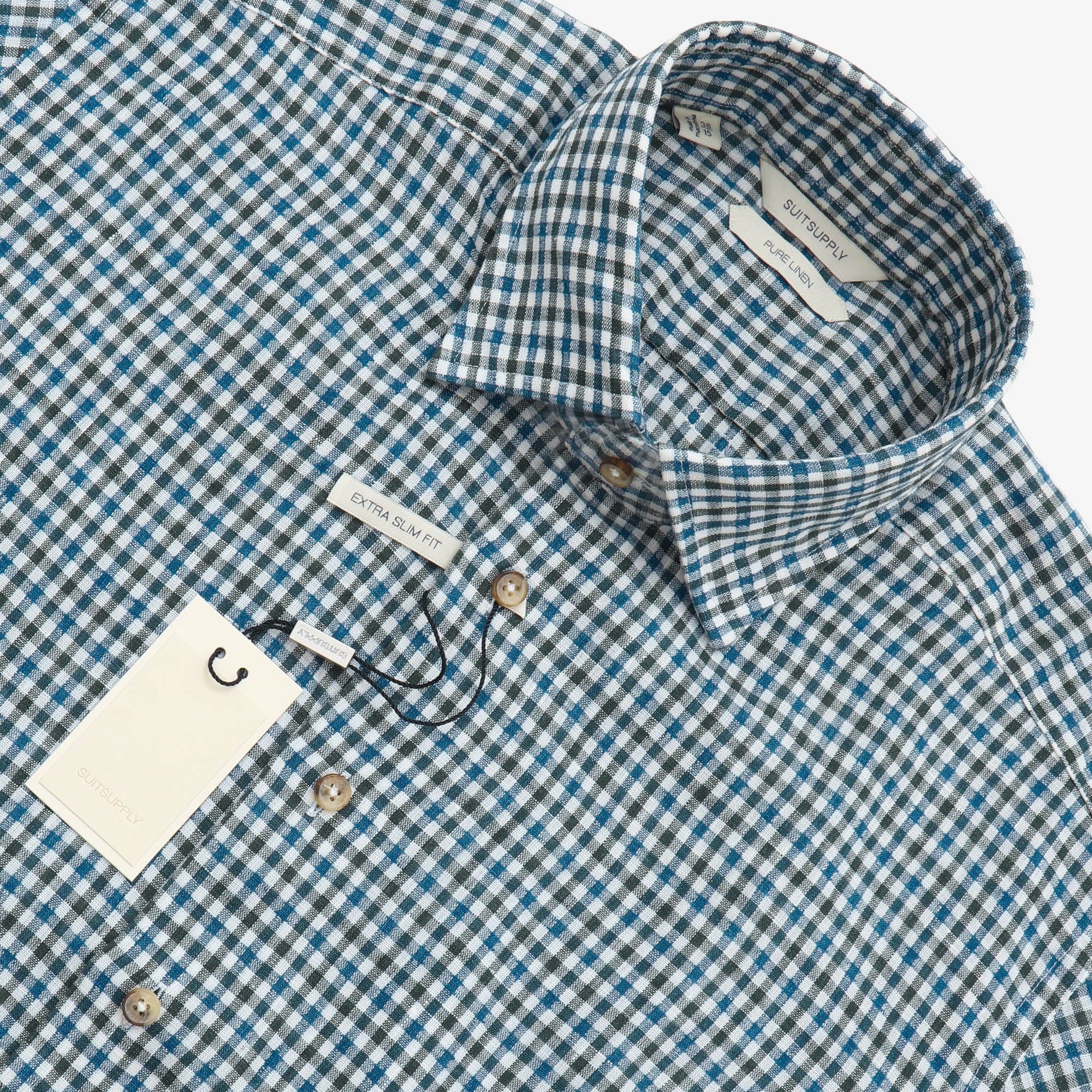 Linen Check Shirt - Image 3