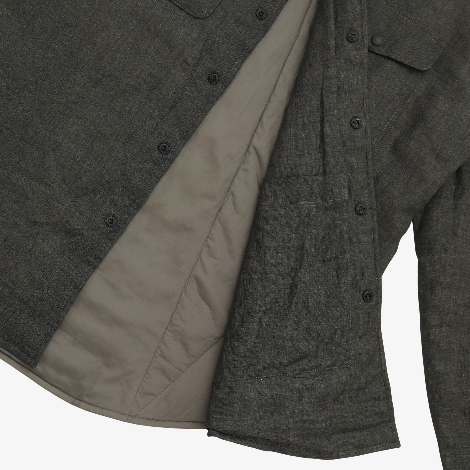 Linen Padded Shirt Jacket - Image 4