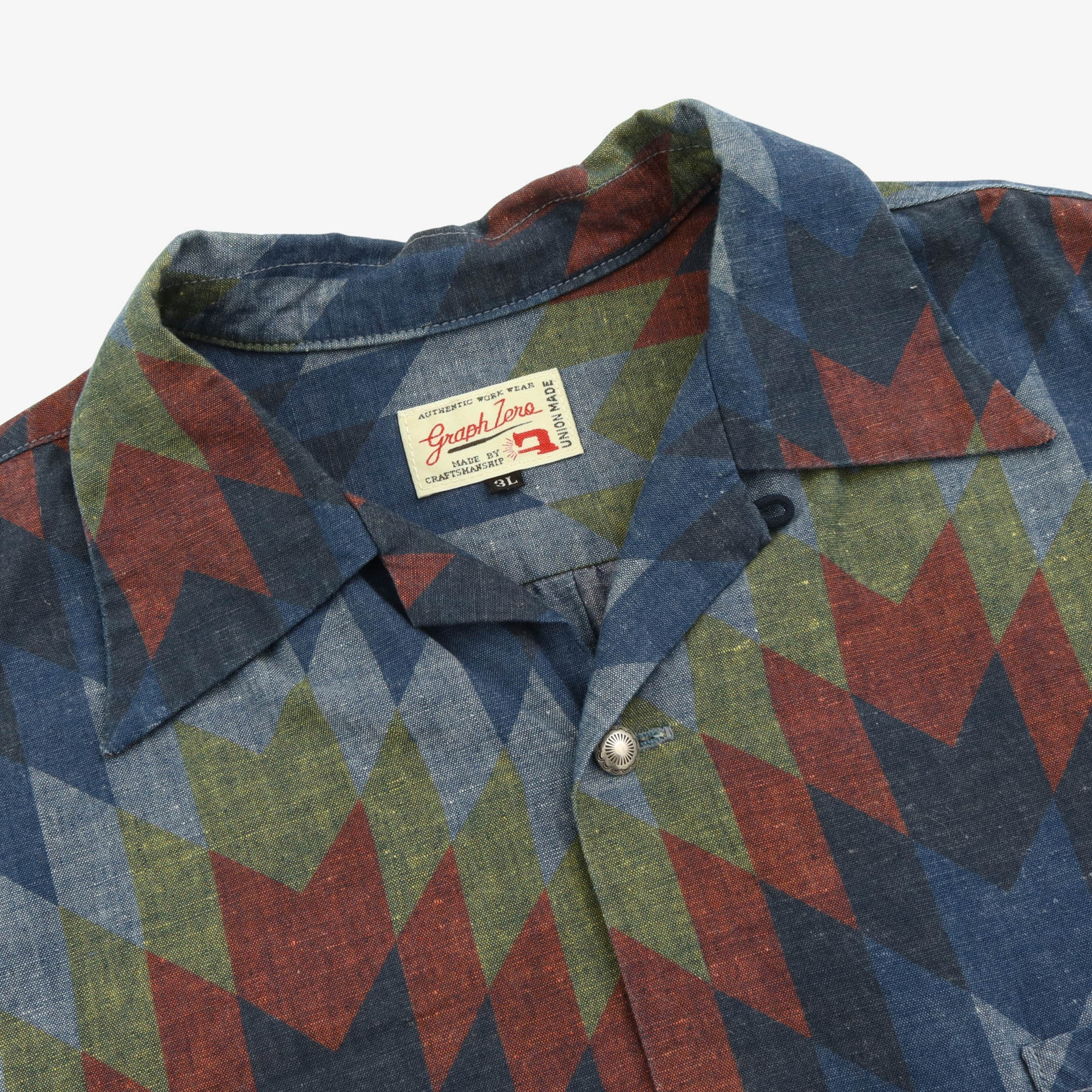Open Collar Patterned Shirt - Image 3
